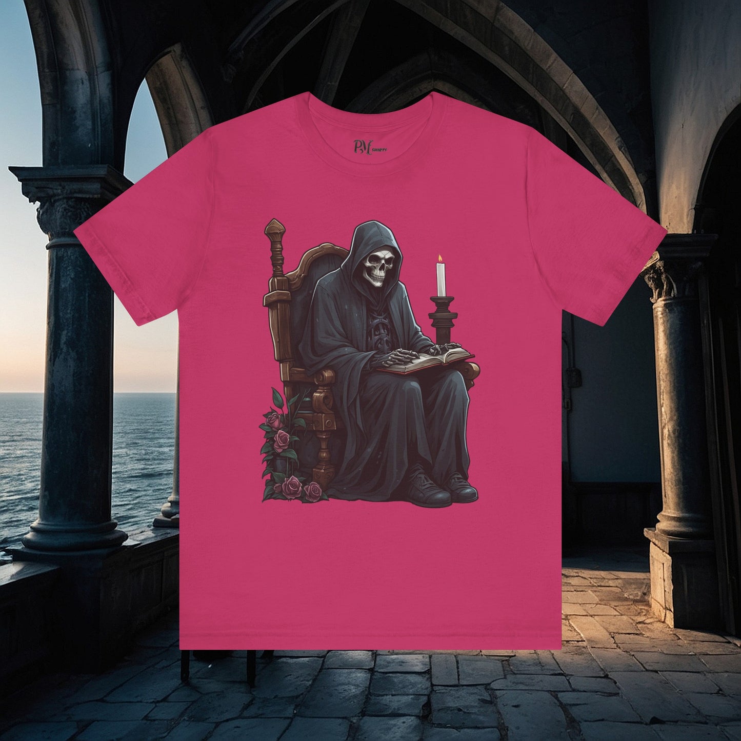 Grim Reaper Reading Tee (Bella Canvas 3001)