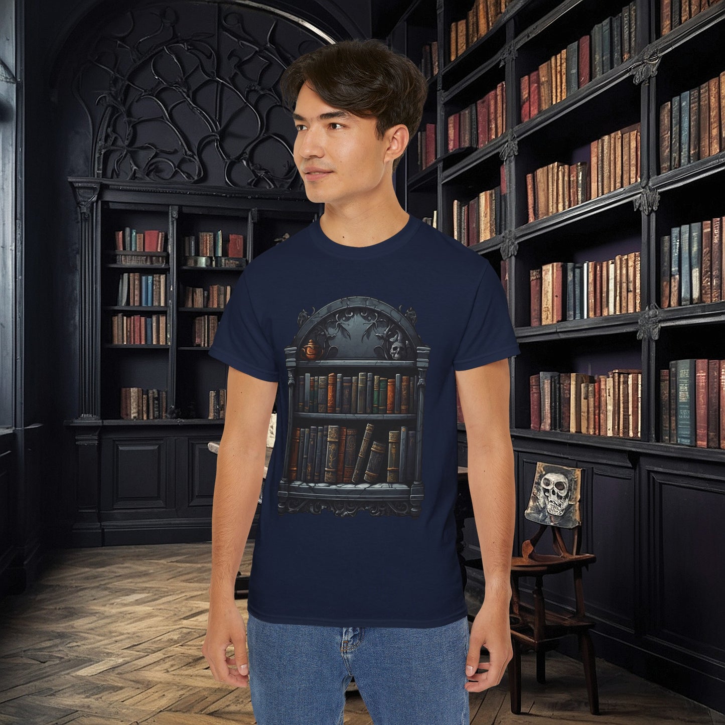 Wall Bookshelf Tee (Gildan 2000)