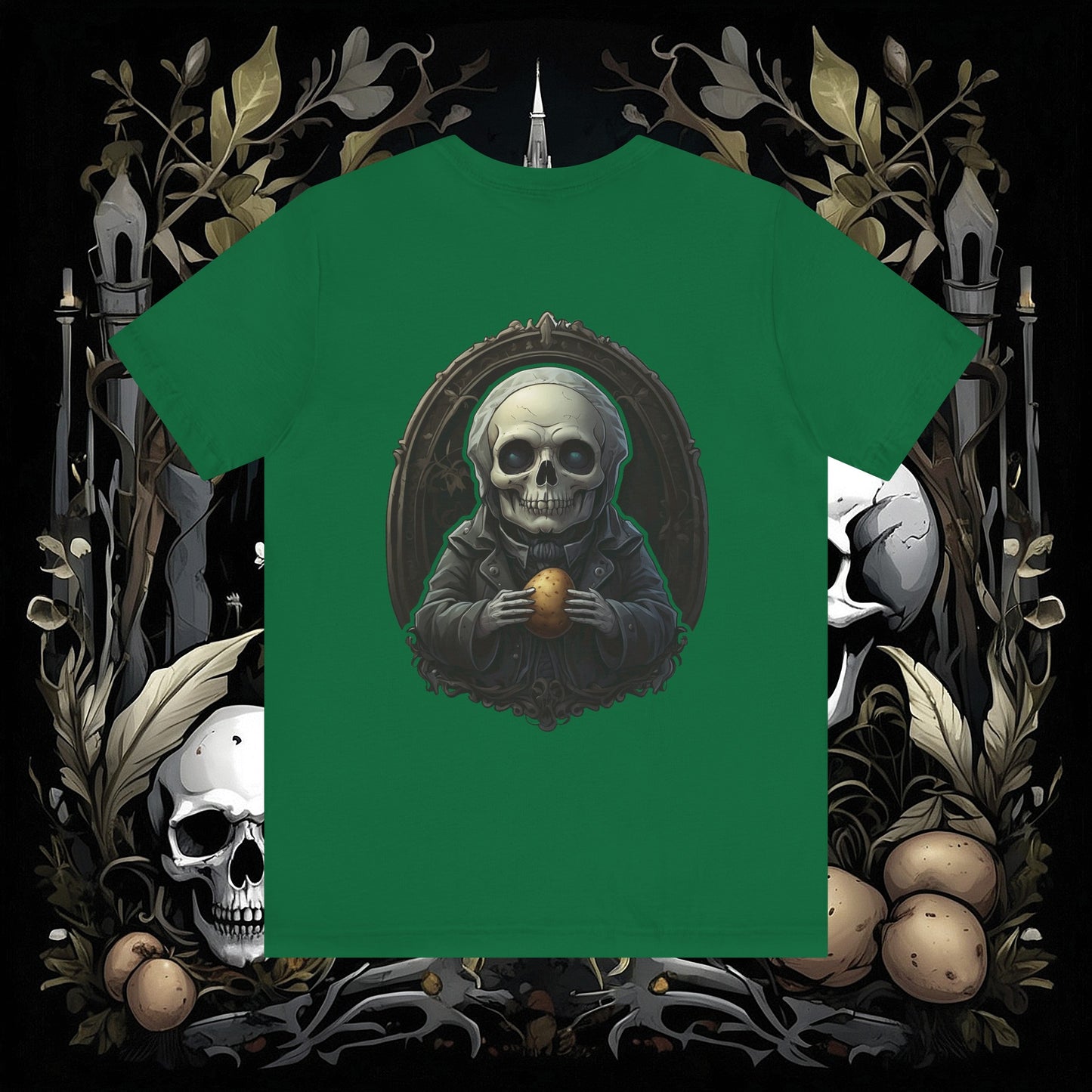Front and Back Death's Potato Tee (Bella Canvas 3001)