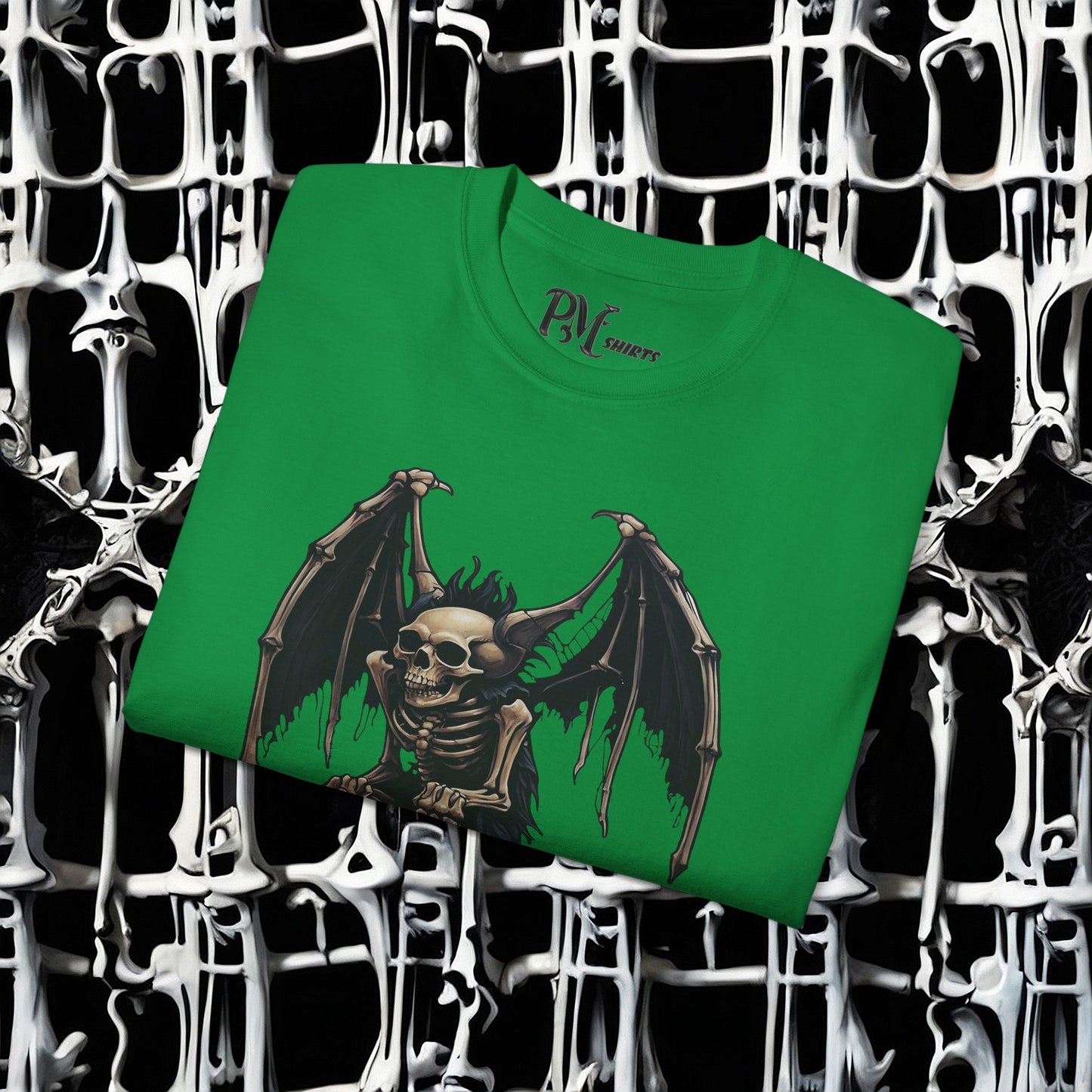 Winged Gargoyle Skeleton Tee (Gildan 2000)