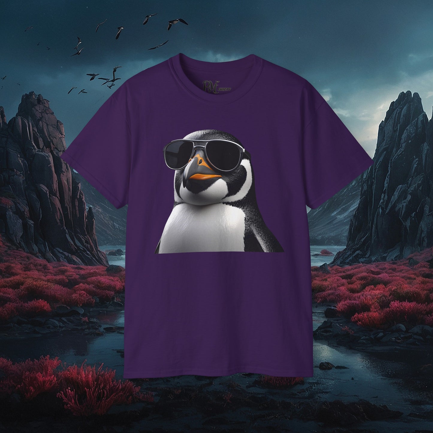 Gothic Penguin T-Shirt: Dark Style Tee (Gildan 2000)