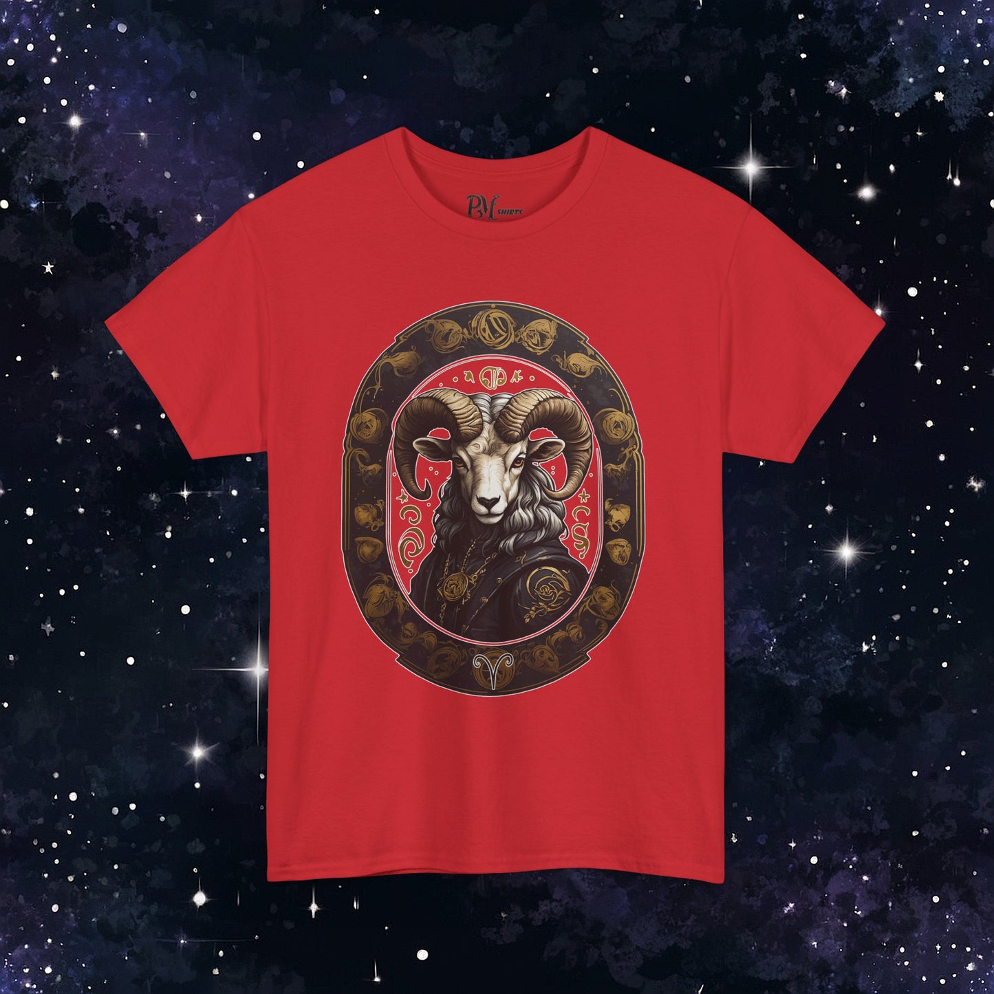 Gothic Aries Zodiac T-Shirt: Dark Style Graphic Tee