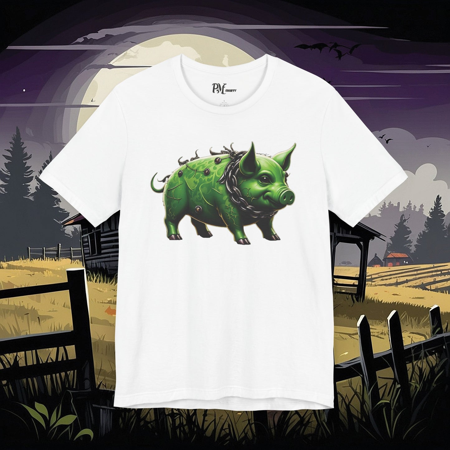 Green Pig Tee (Bella Canvas 3001)