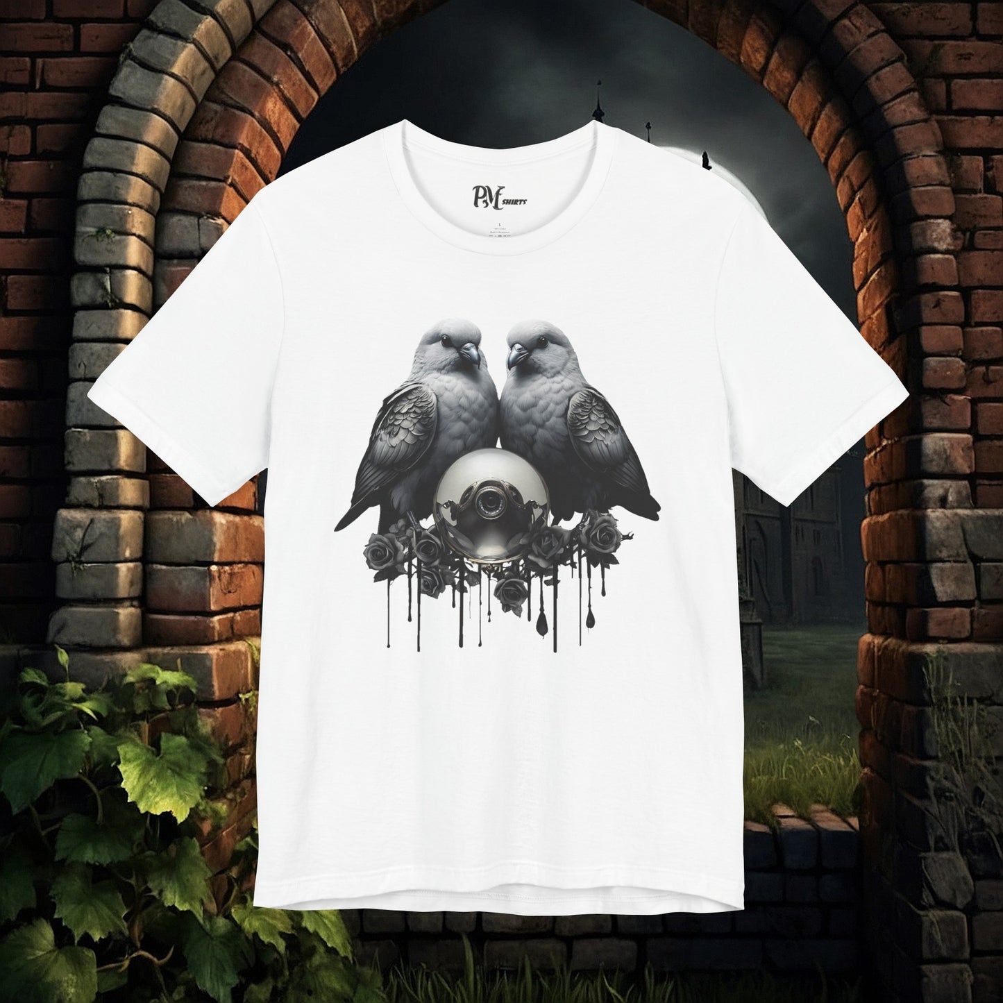 Two Birds with Orb (Bella Canvas 3001)