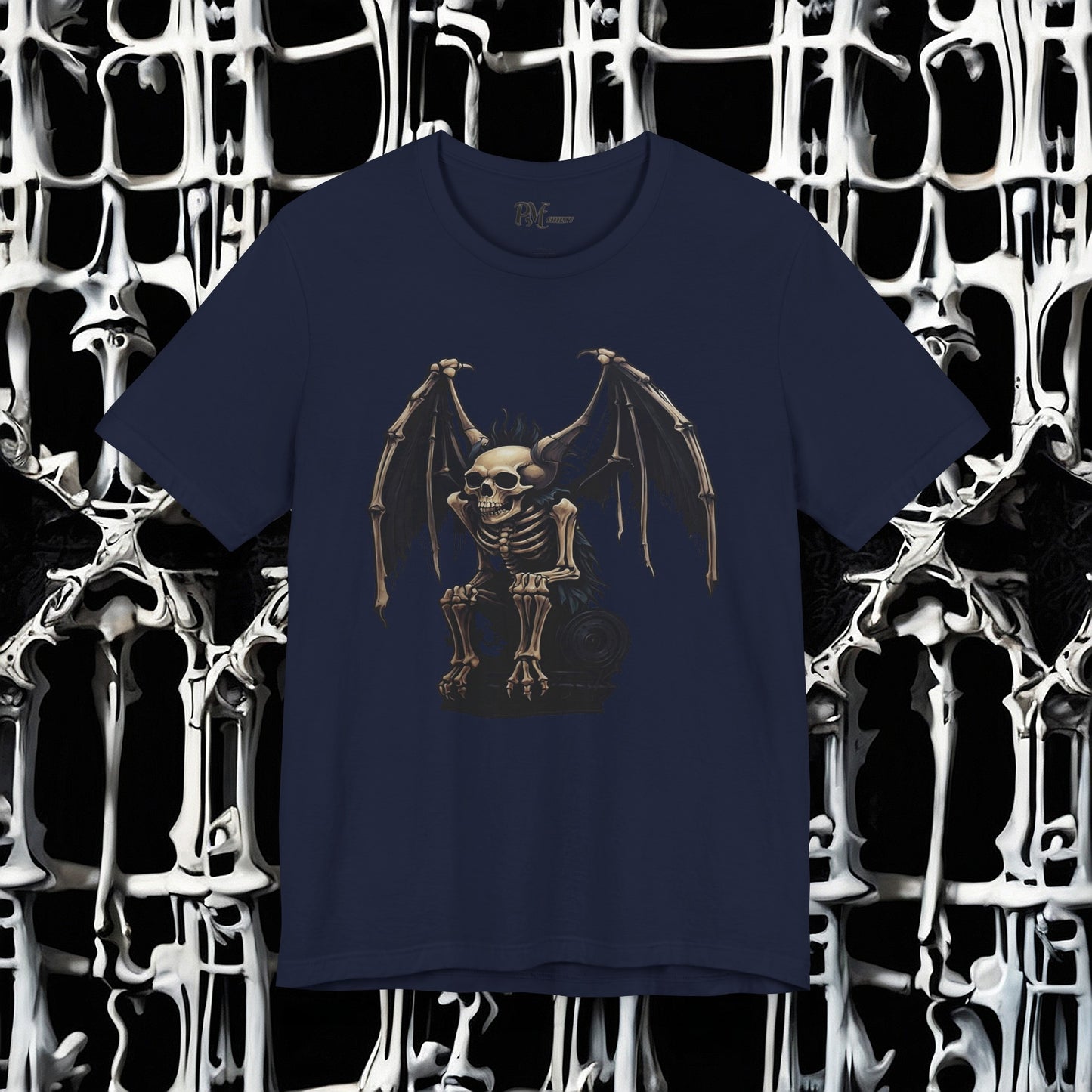 Winged Gargoyle Skeleton Tee (Bella Canvas 3001)