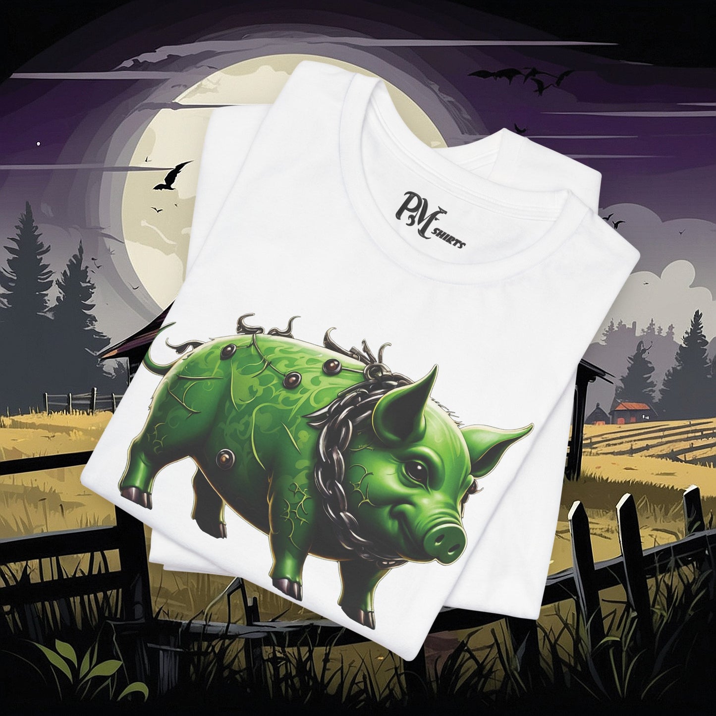 Green Pig Tee (Bella Canvas 3001)