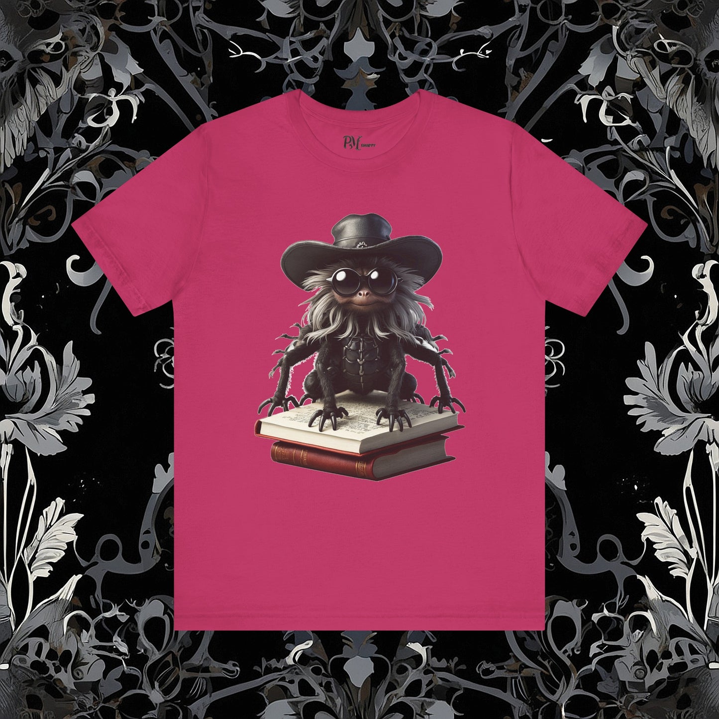 Goth Reading Spider T-Shirt | Dark Fantasy Tee (Bella Canvas 3001)