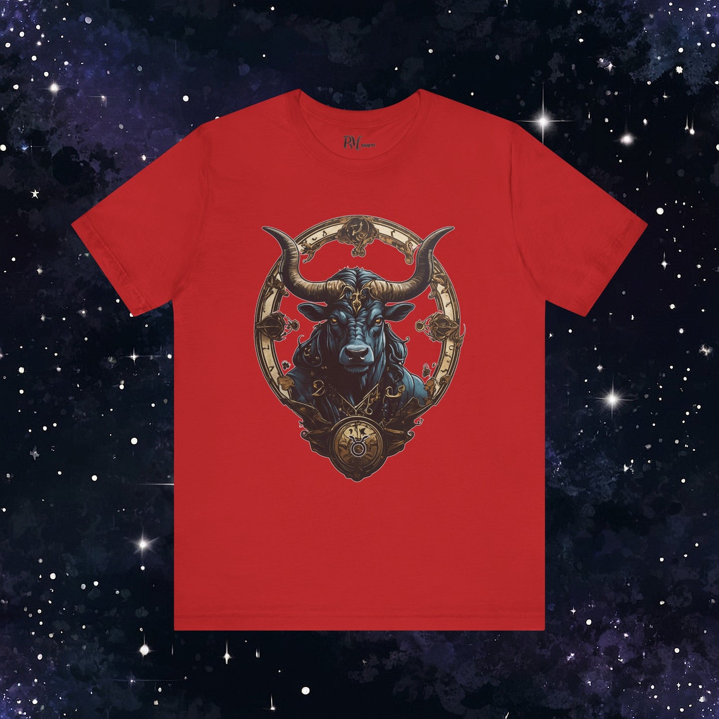 Gothic Taurus Zodiac T-Shirt: Dark Style Graphic Tee (Bella Canvas 3001)