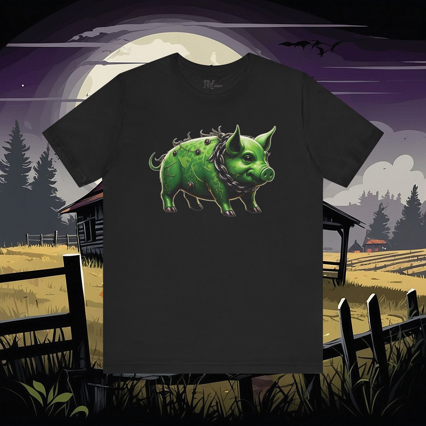 Green Pig Tee (Bella Canvas 3001)