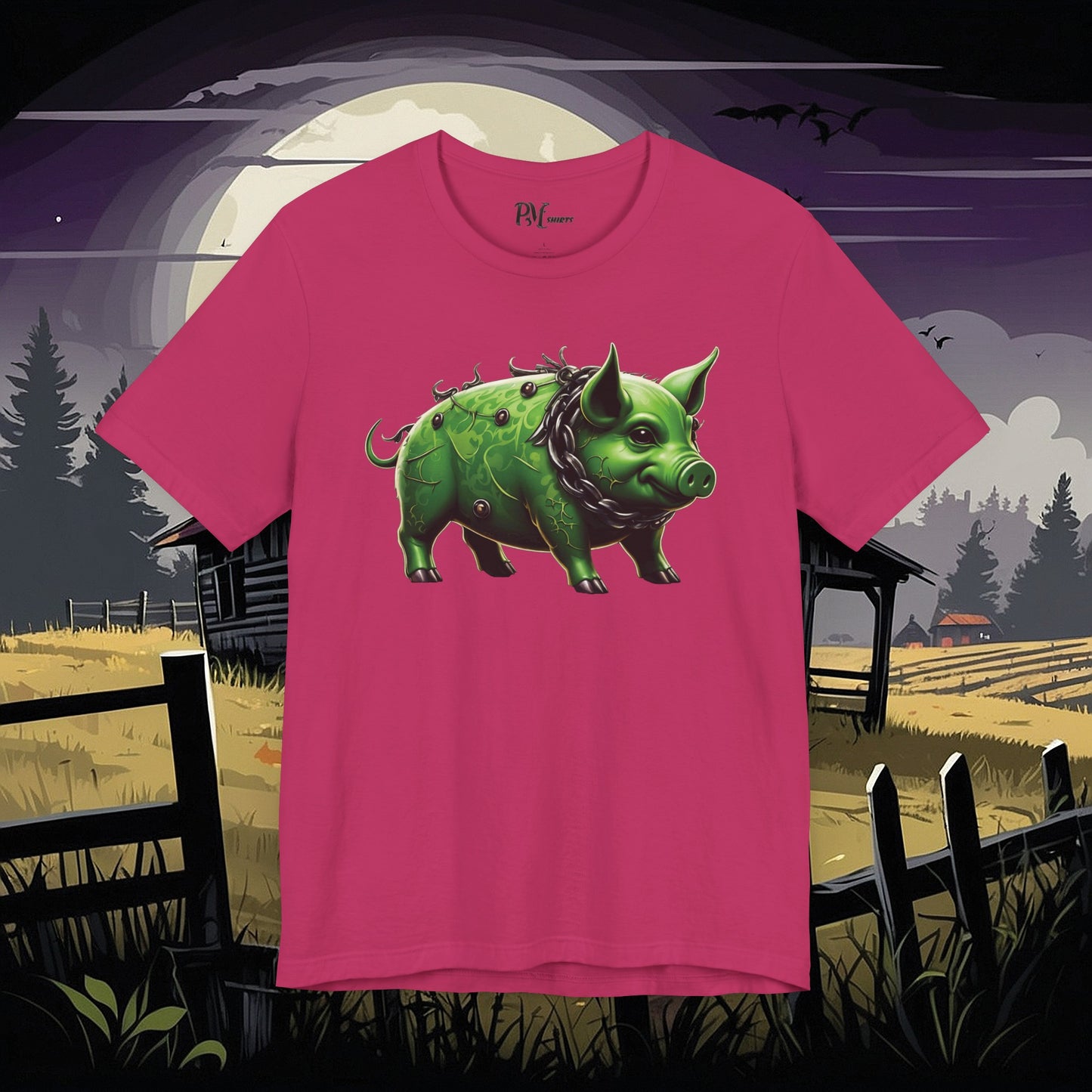 Green Pig Tee (Bella Canvas 3001)