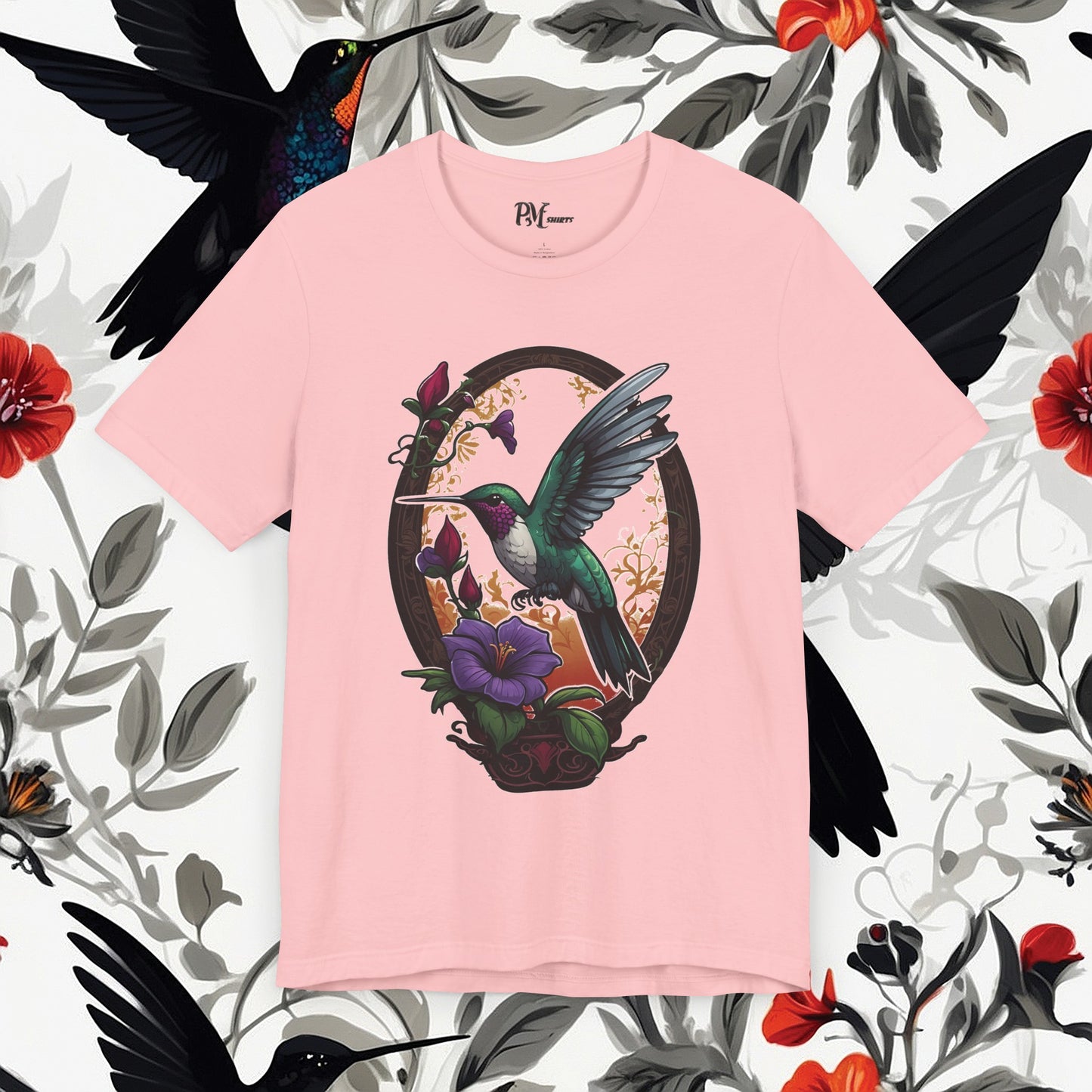 Hummingbird Feeding Tee (Bella Canvas 3001)