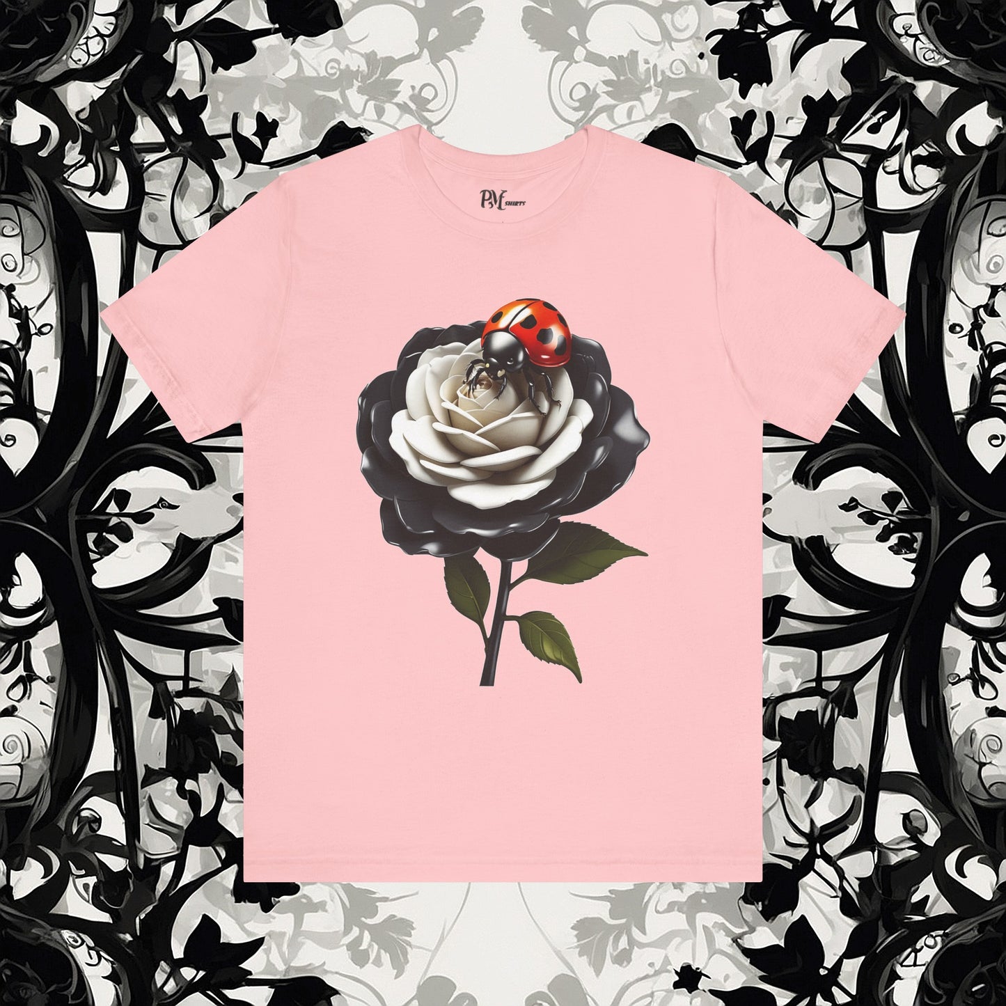 Ladybug on a Rose Tee (Bella Canvas 3001)