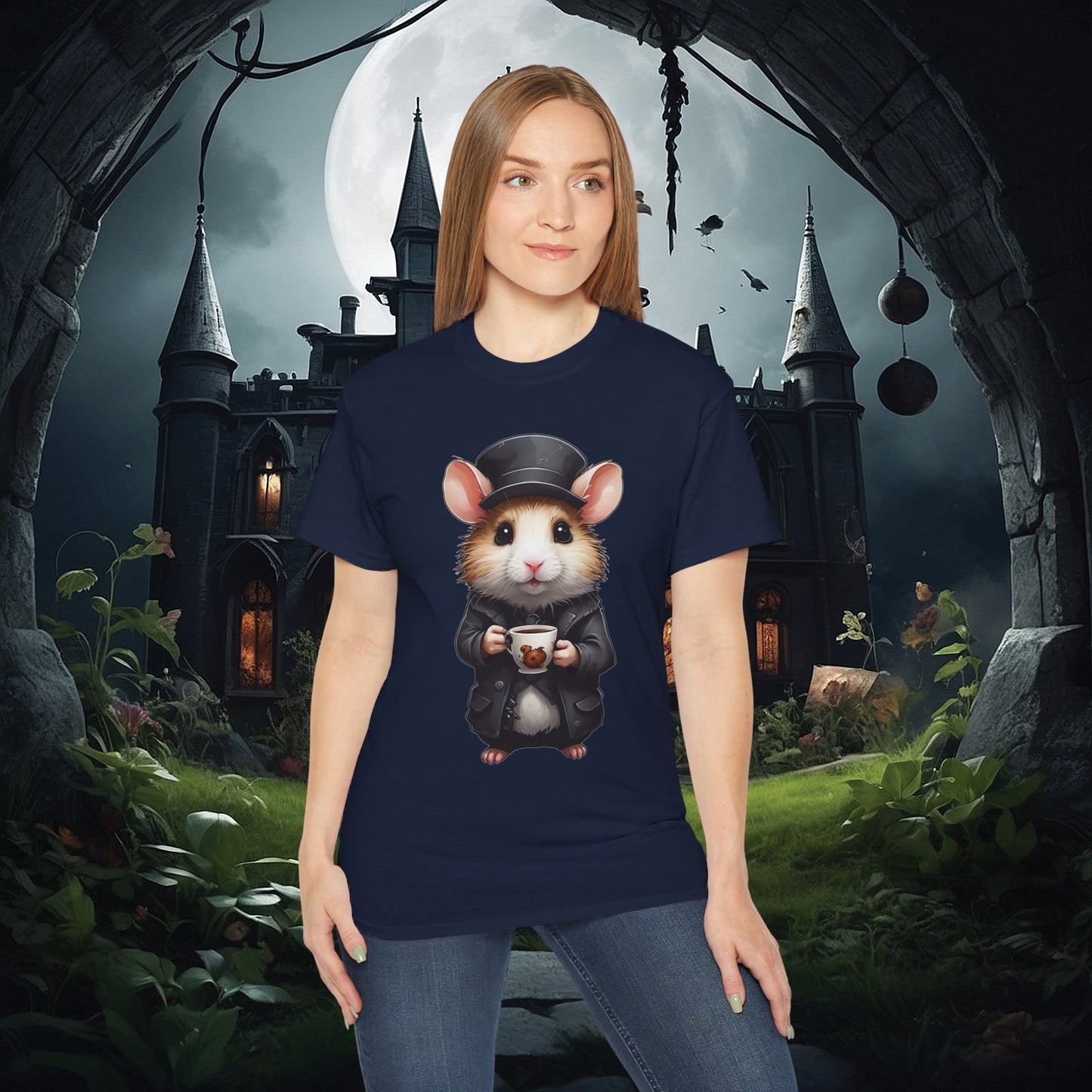 Hamster with Mug Tee (Gildan 2000)