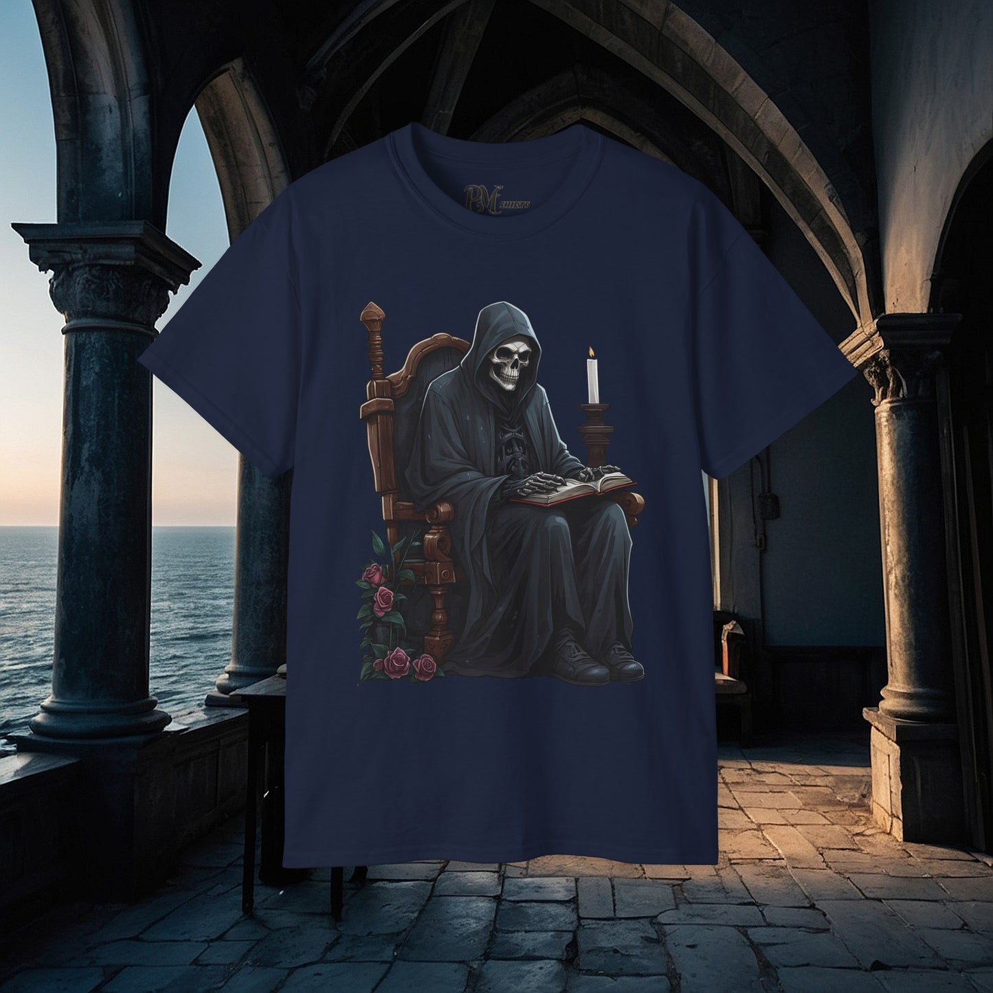 Grim Reaper Reading Tee (Gildan 2000)