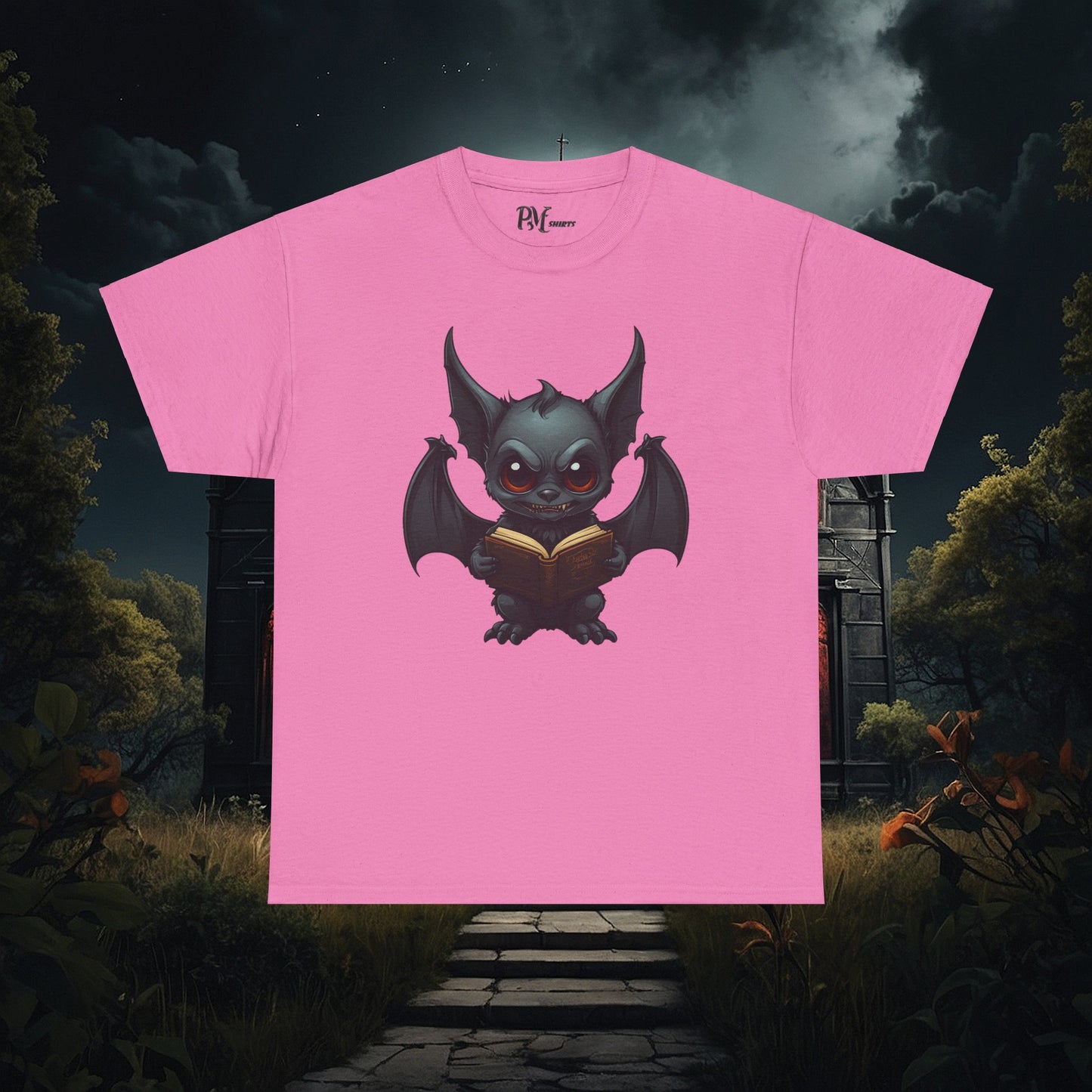 Gothic Bat Reading T-Shirt