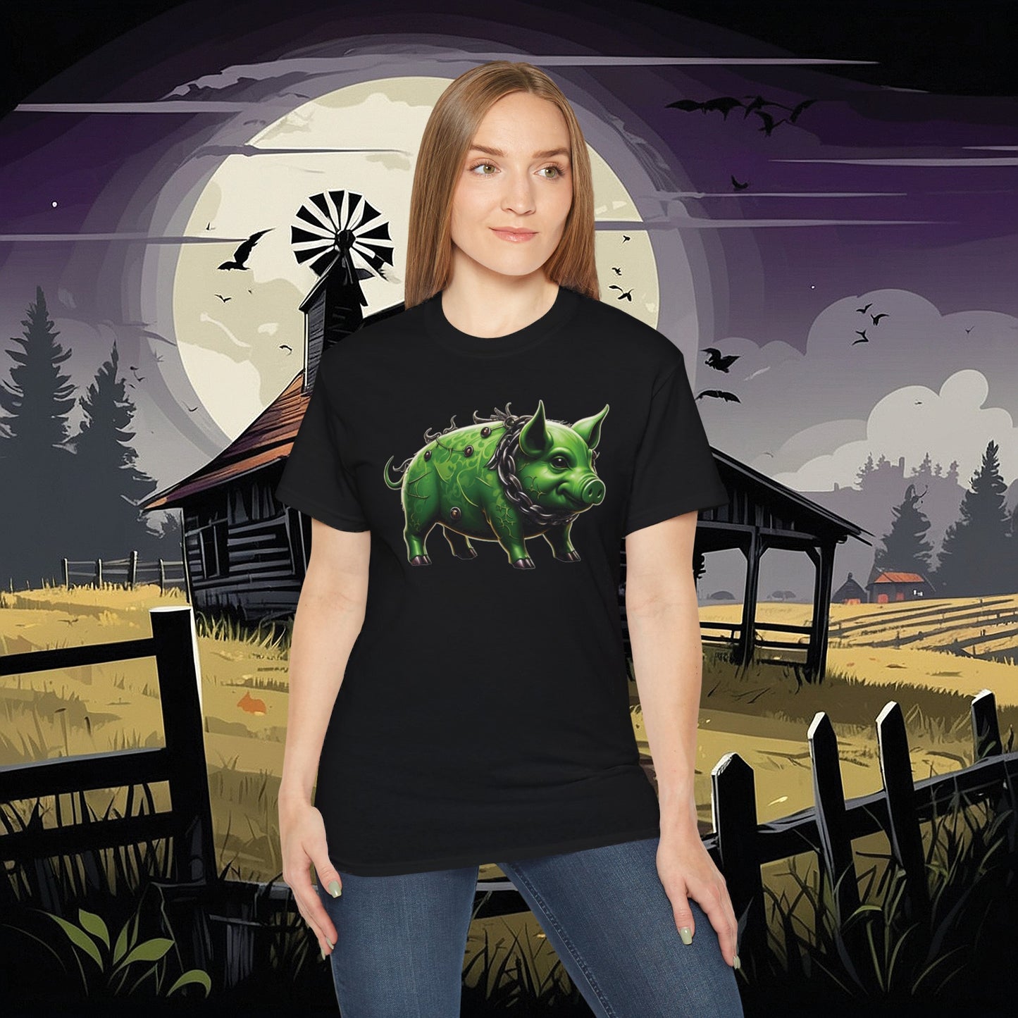 Green Pig Tee (Gildan 2000)