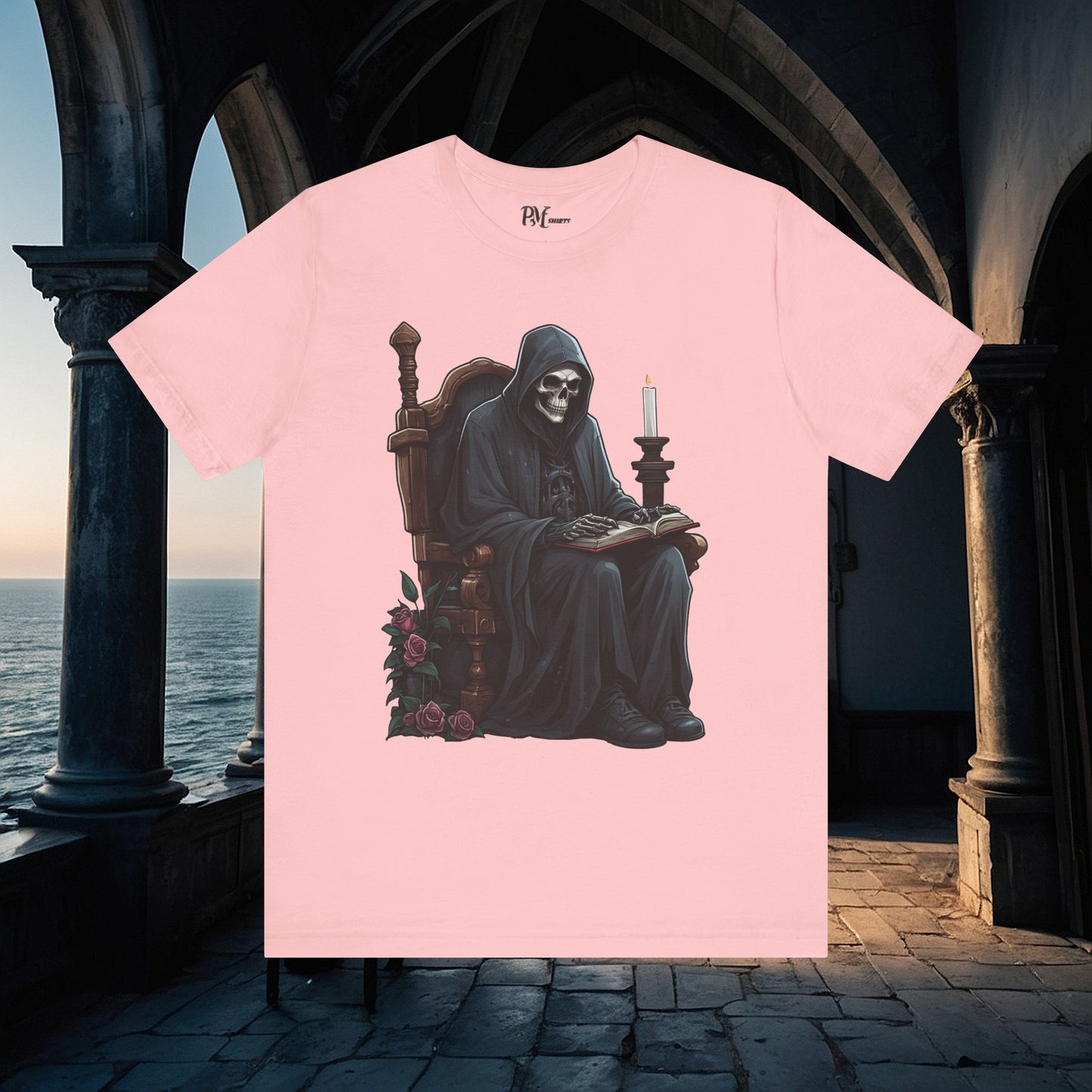 Grim Reaper Reading Tee (Bella Canvas 3001)