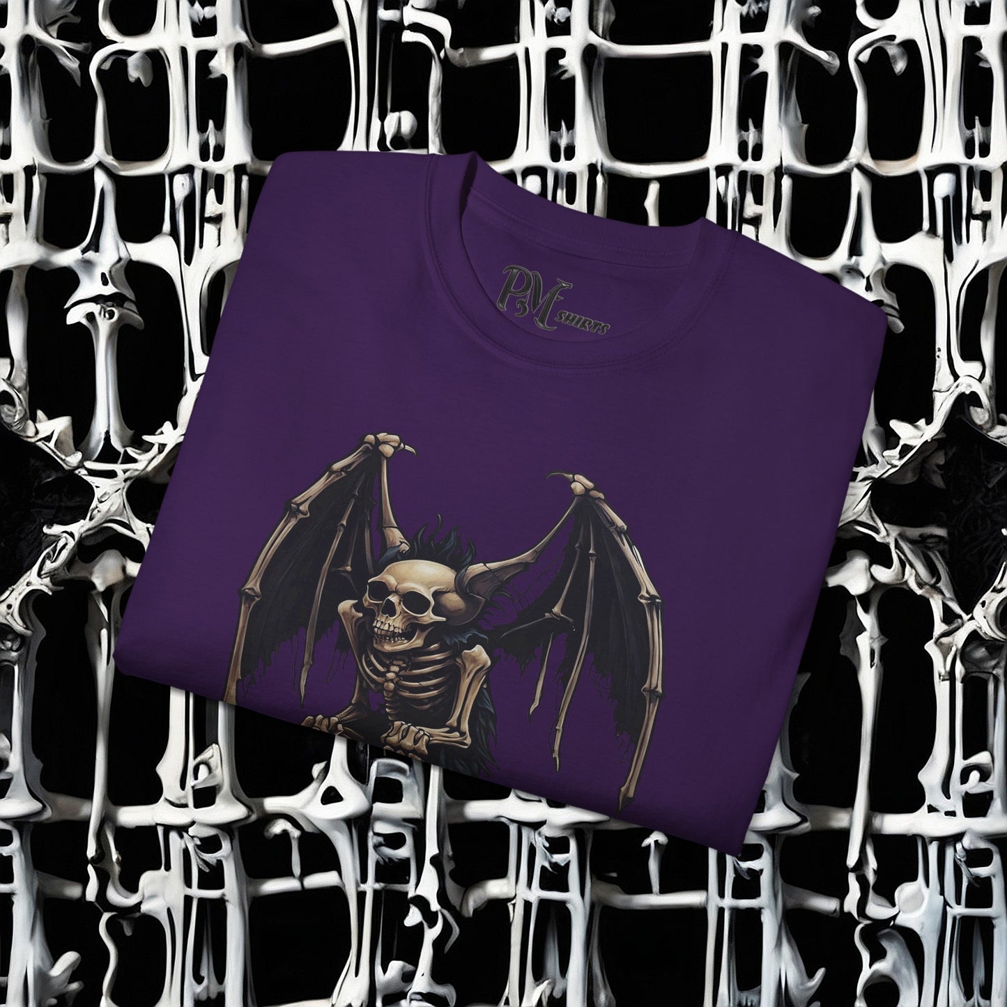 Winged Gargoyle Skeleton Tee (Gildan 2000)