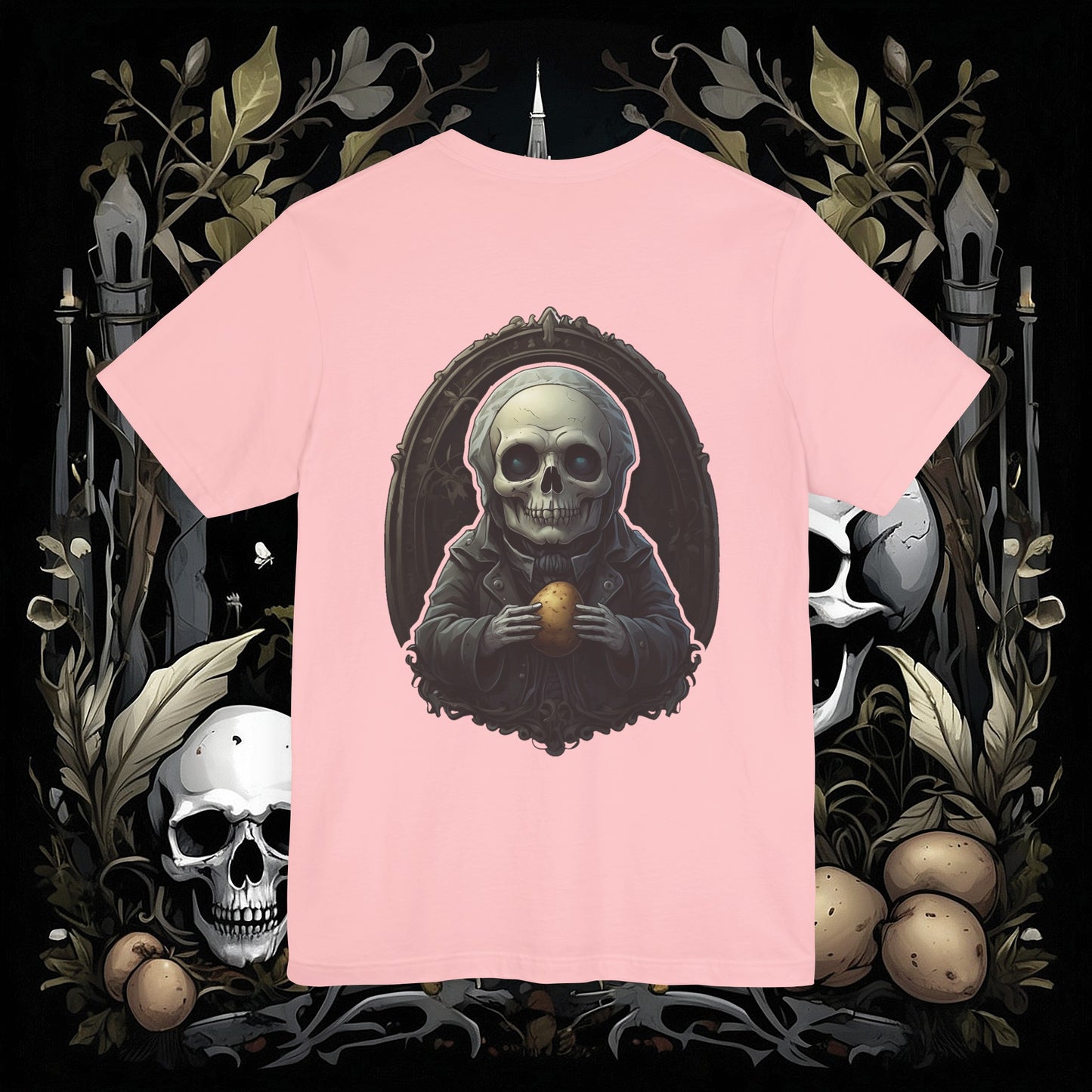 Front and Back Death's Potato Tee (Bella Canvas 3001)