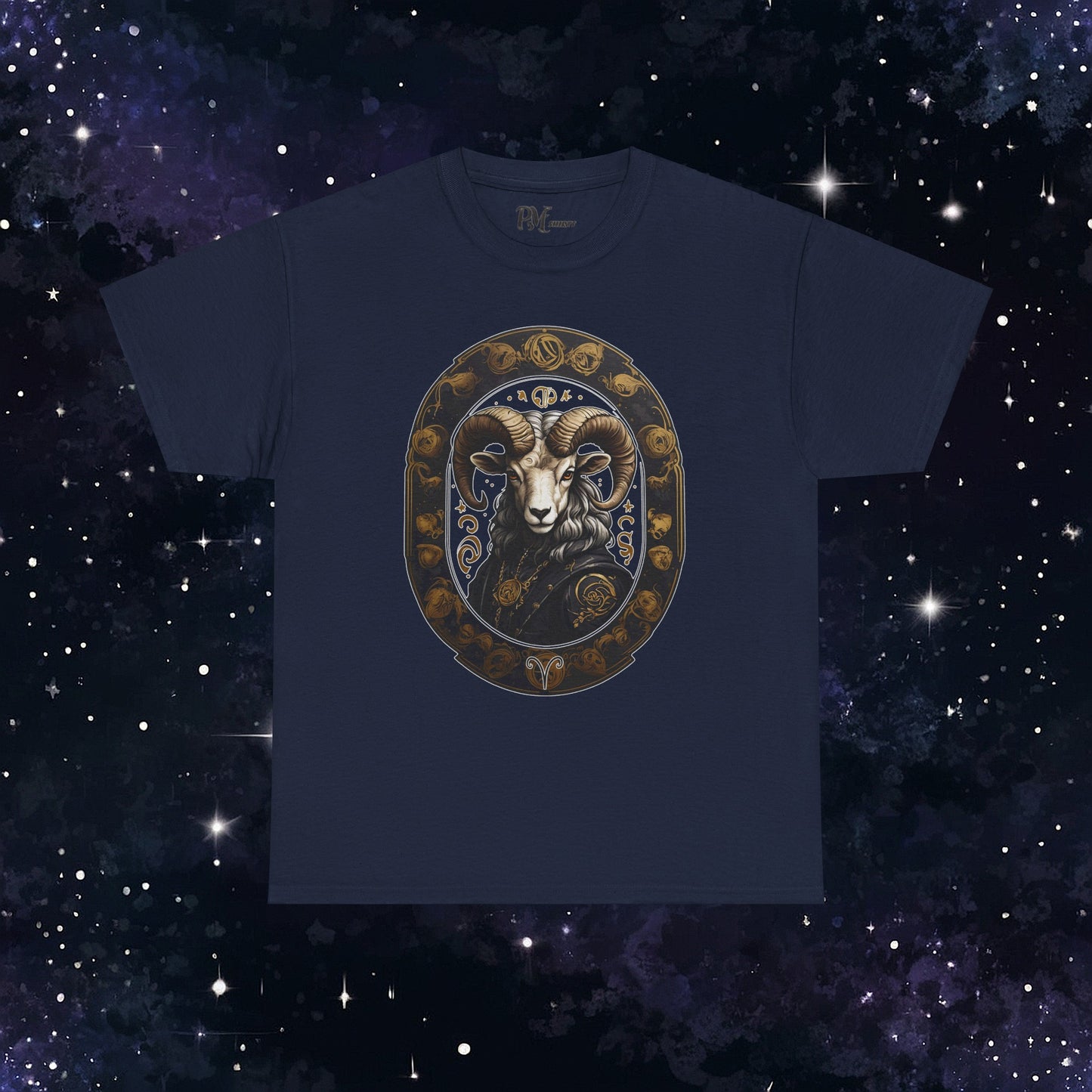 Gothic Aries Zodiac T-Shirt: Dark Style Graphic Tee