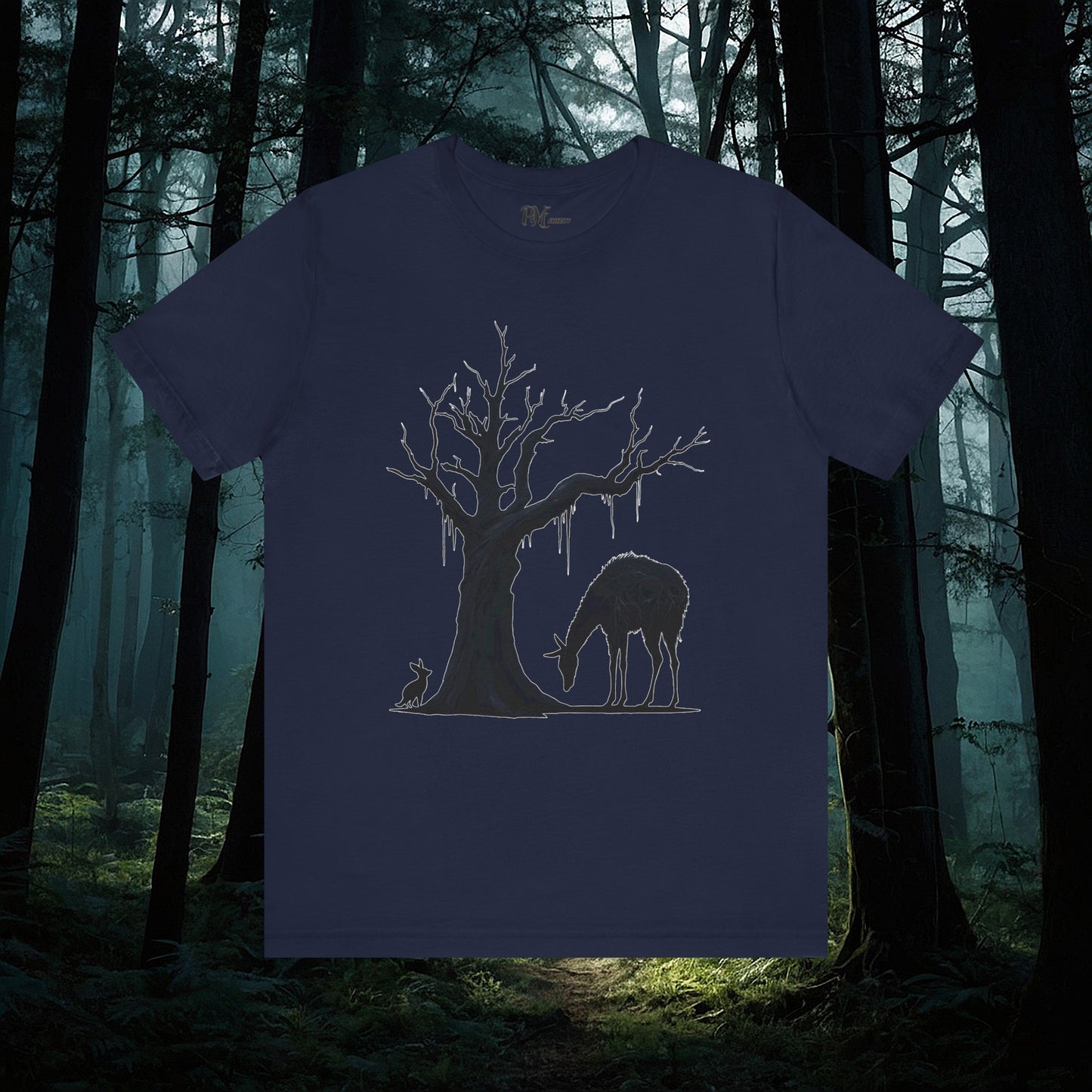 Dead Tree with Forest Critters Tee (Bella Canvas 3001)