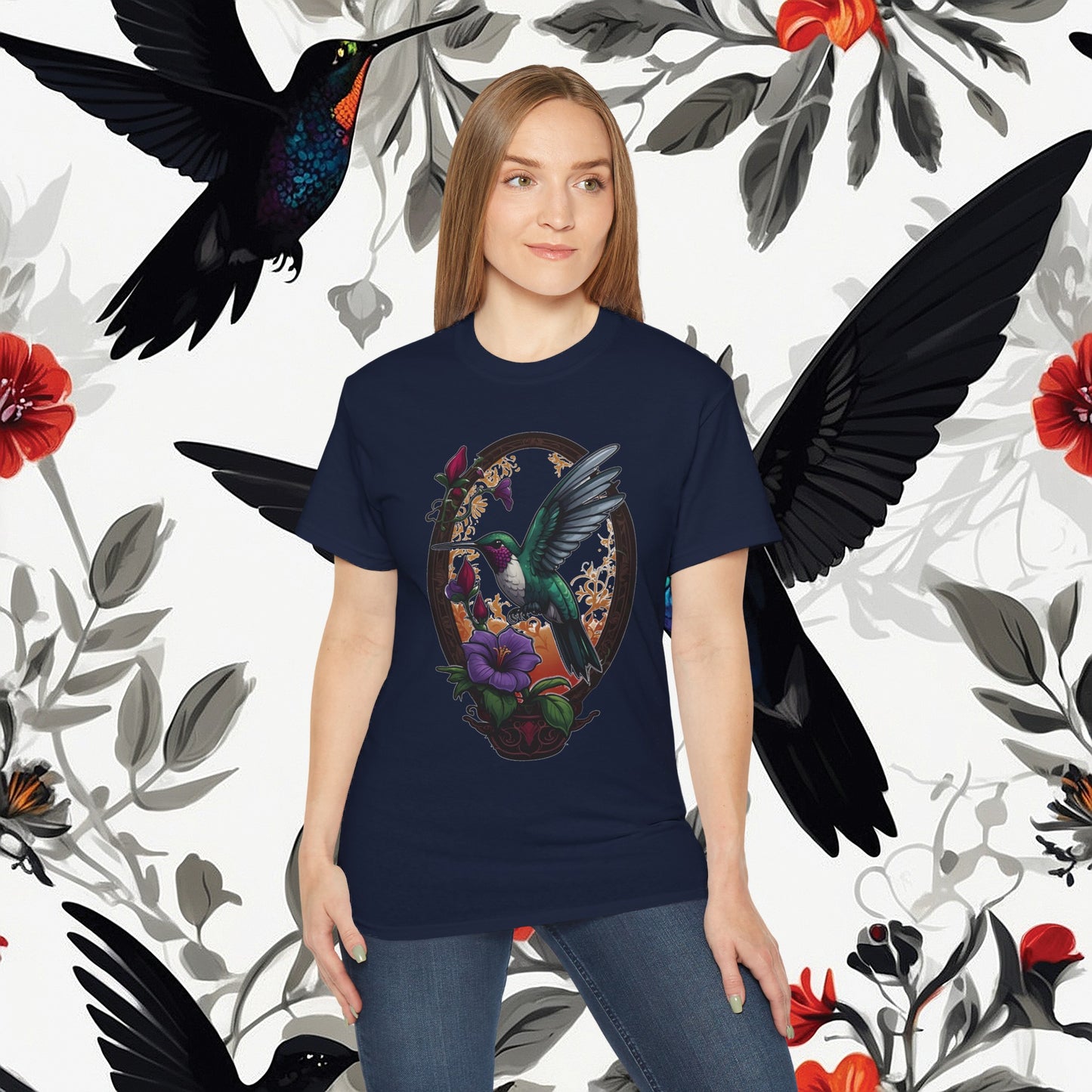 Hummingbird Feeding Tee (Gildan 2000)