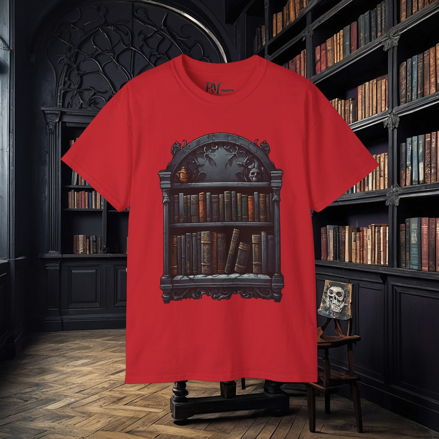 Wall Bookshelf Tee (Gildan 2000)