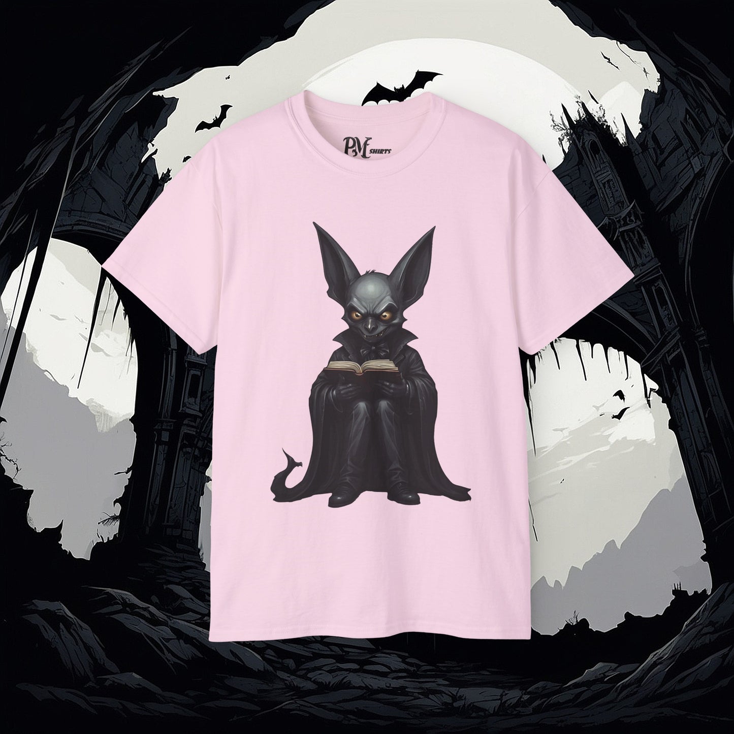 Vampire Bat Reading Tee (Gildan 2000)