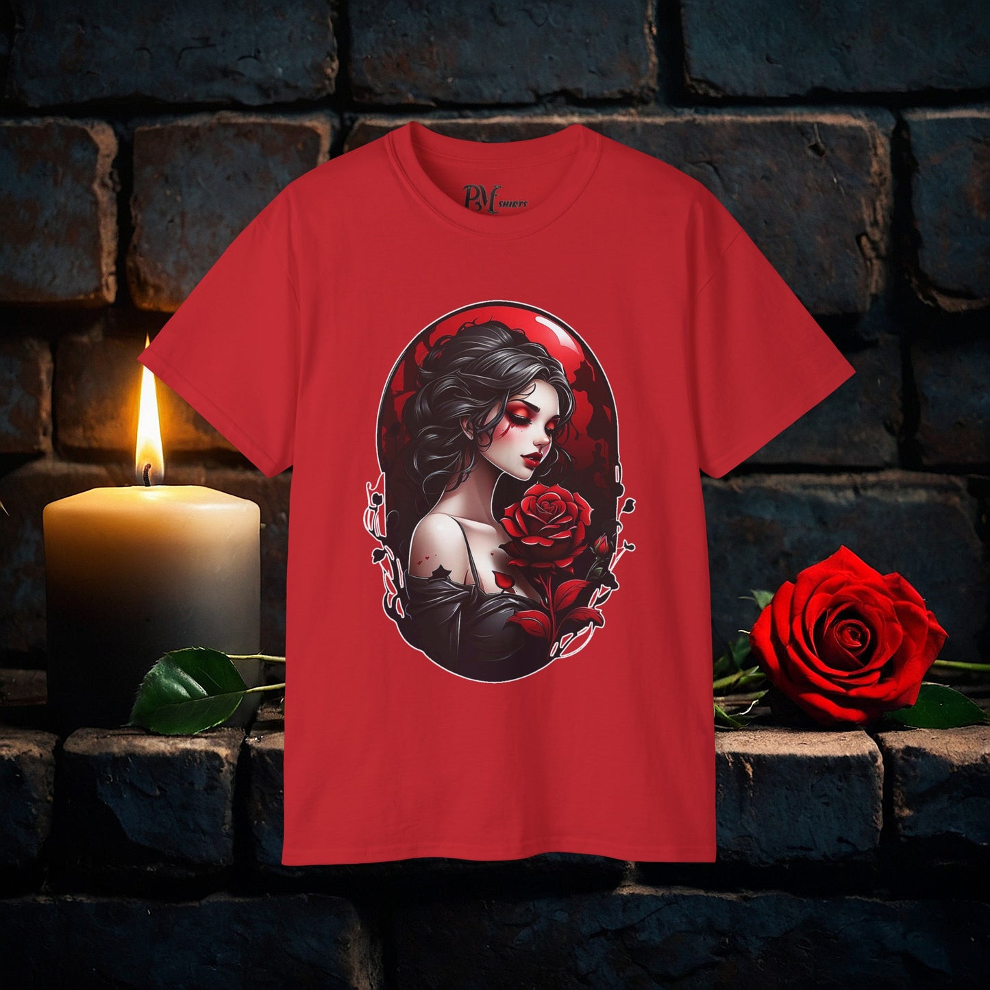 Held Rose Dark Romance Tee (Gildan 2000)