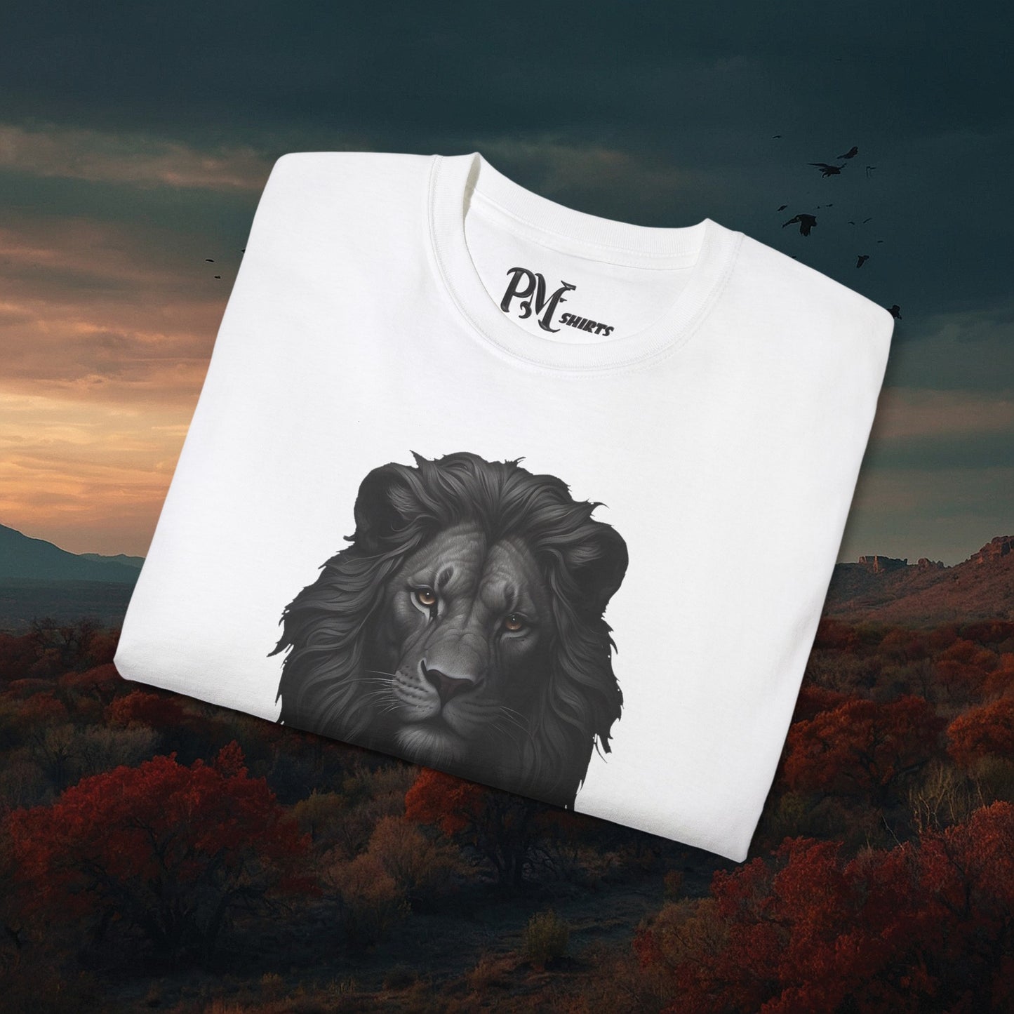 Gothic Lion Head T-Shirt: Dark Style Tee (Gildan 2000)