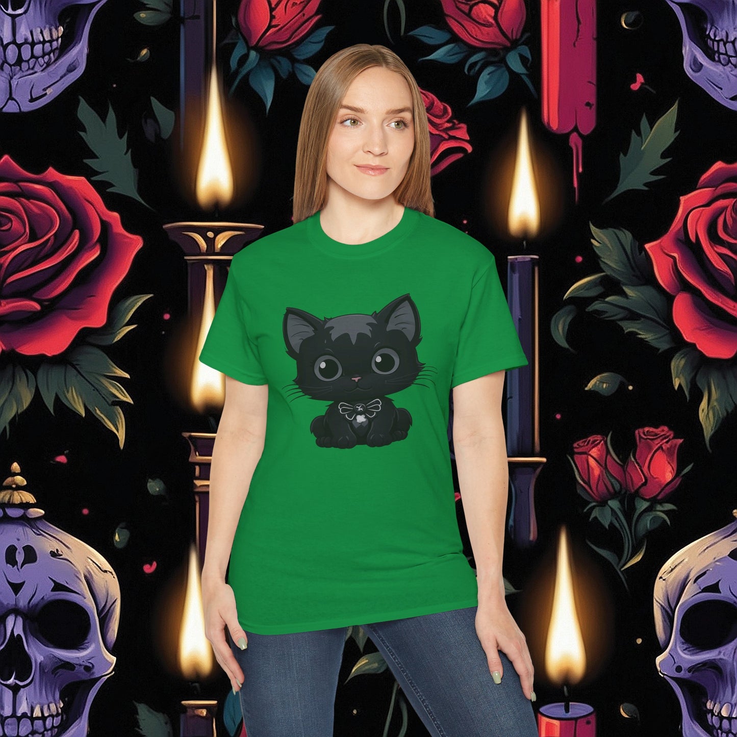 Darkly Adorable Cat (Gildan 2000)