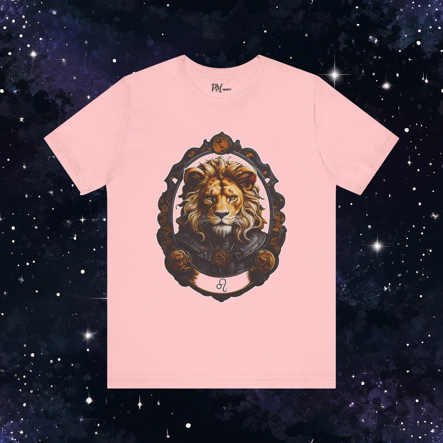 Gothic Leo Zodiac T-Shirt: Dark Style Graphic Tee (Bella Canvas 3001)