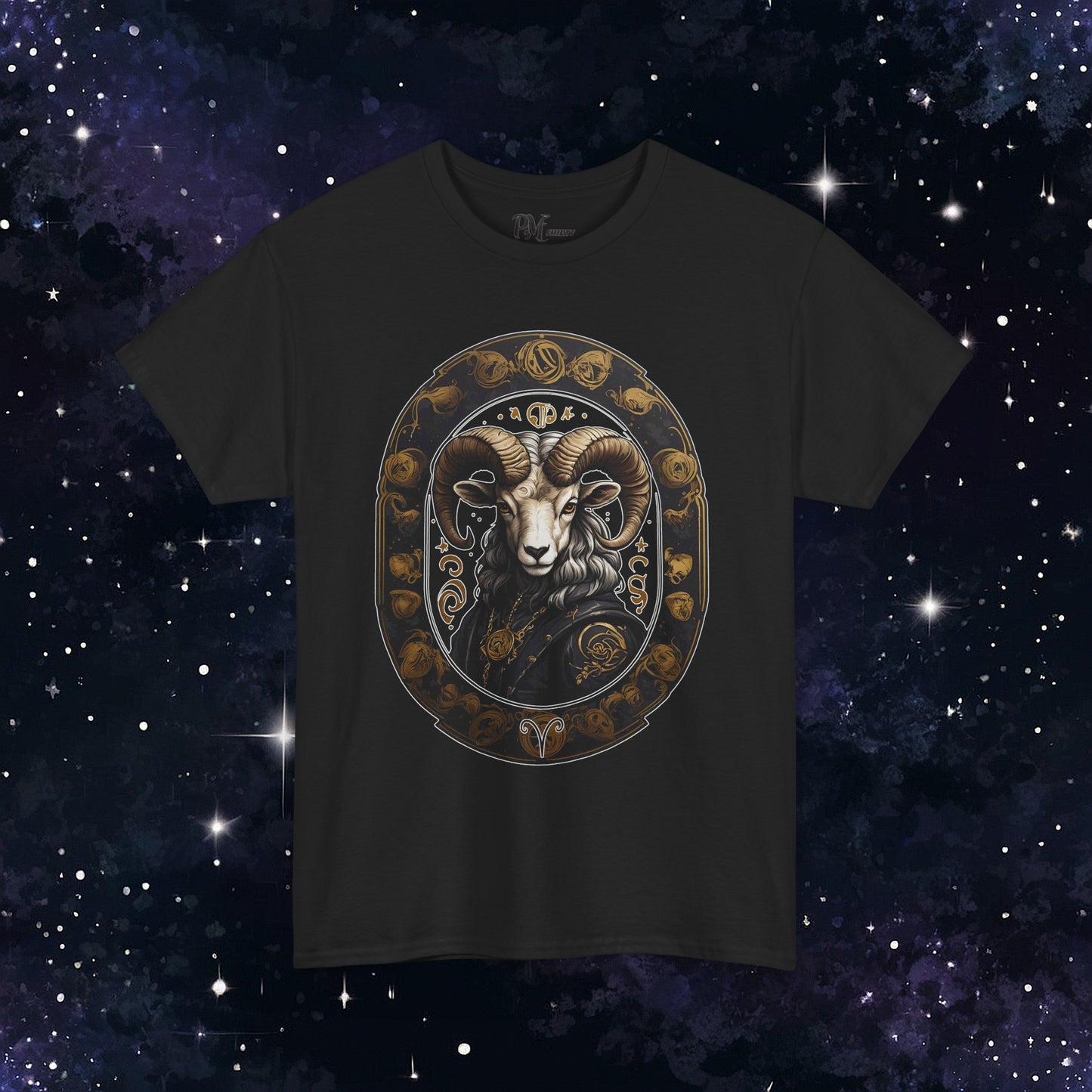 Gothic Aries Zodiac T-Shirt: Dark Style Graphic Tee