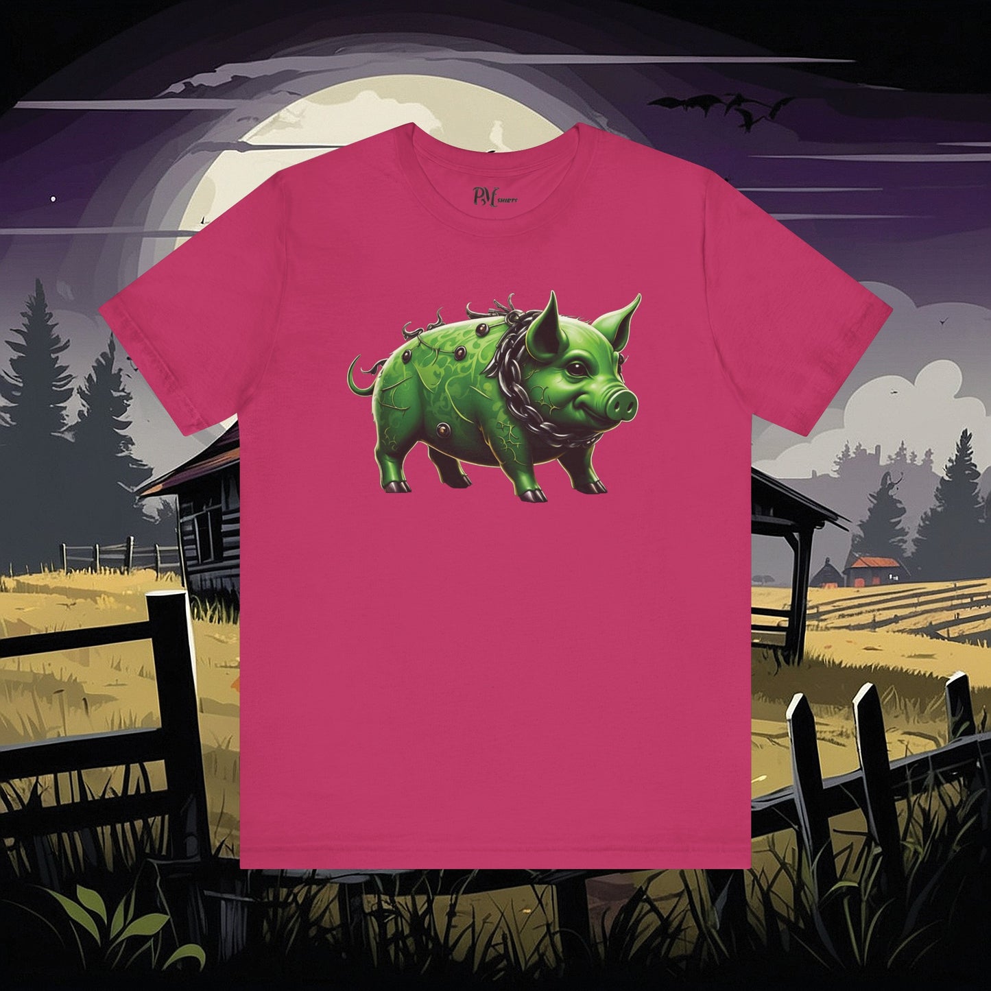 Green Pig Tee (Bella Canvas 3001)