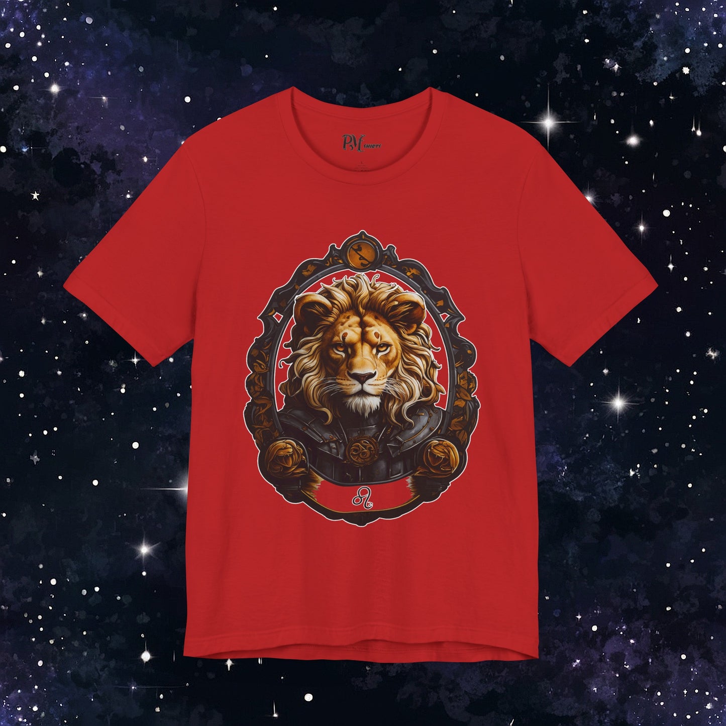 Gothic Leo Zodiac T-Shirt: Dark Style Graphic Tee (Bella Canvas 3001)
