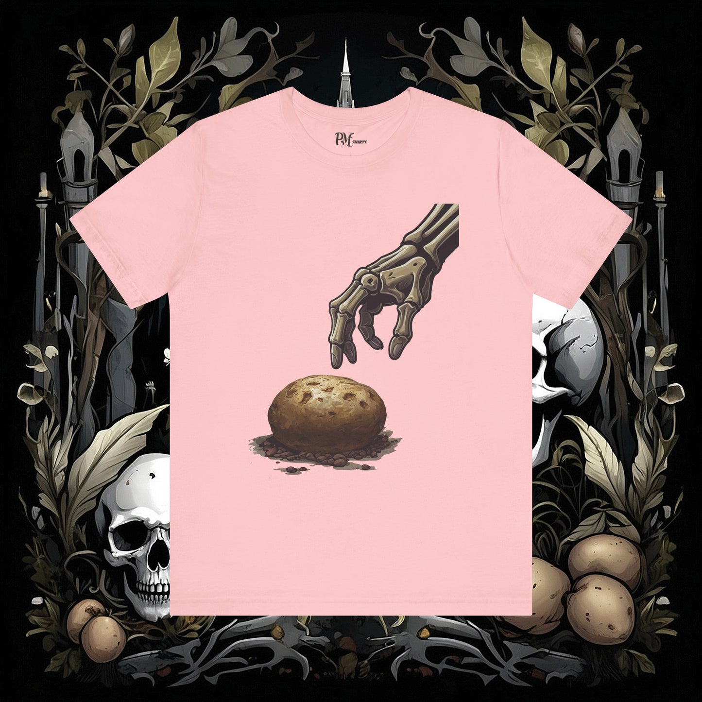 Front and Back Death's Potato Tee (Bella Canvas 3001)