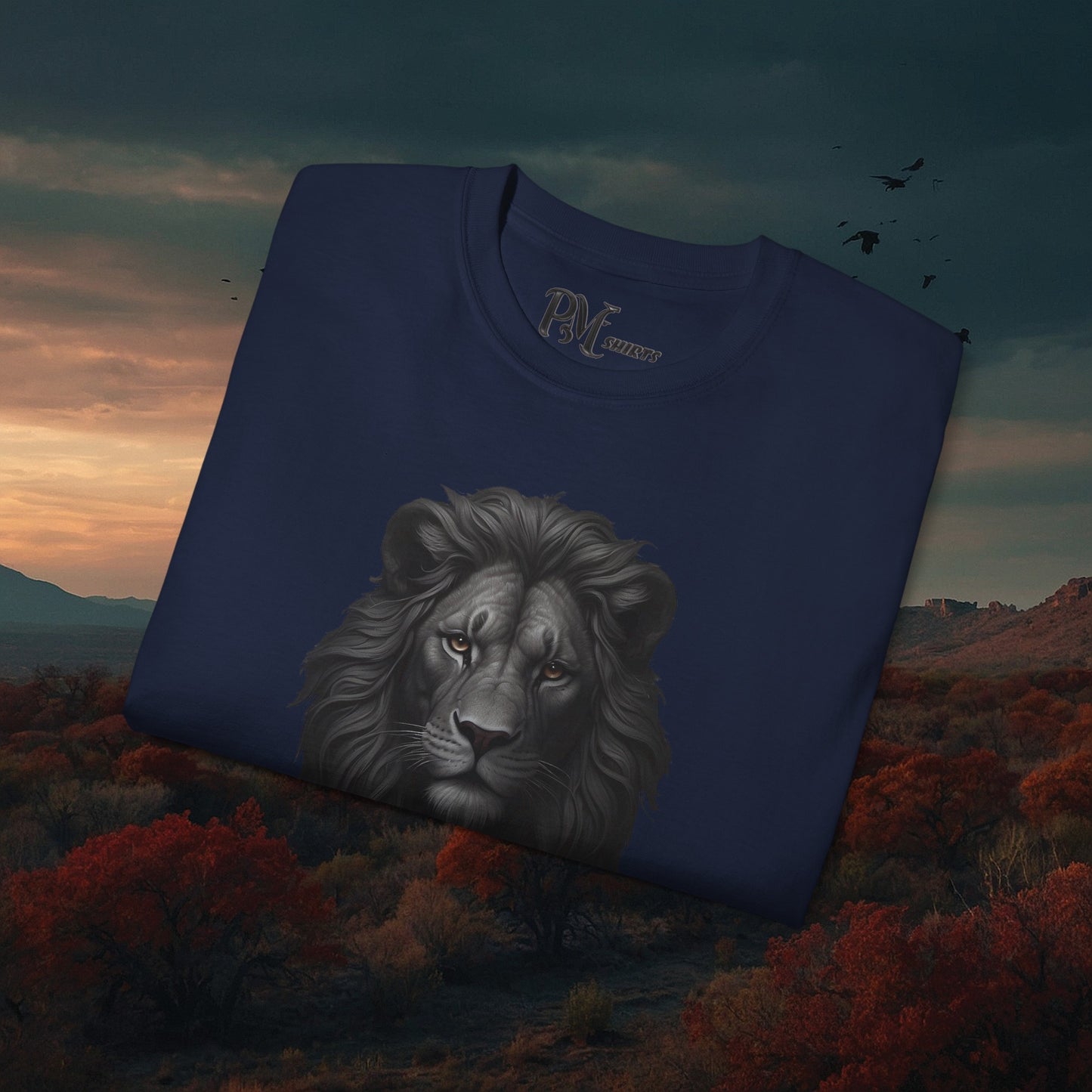 Gothic Lion Head T-Shirt: Dark Style Tee (Gildan 2000)