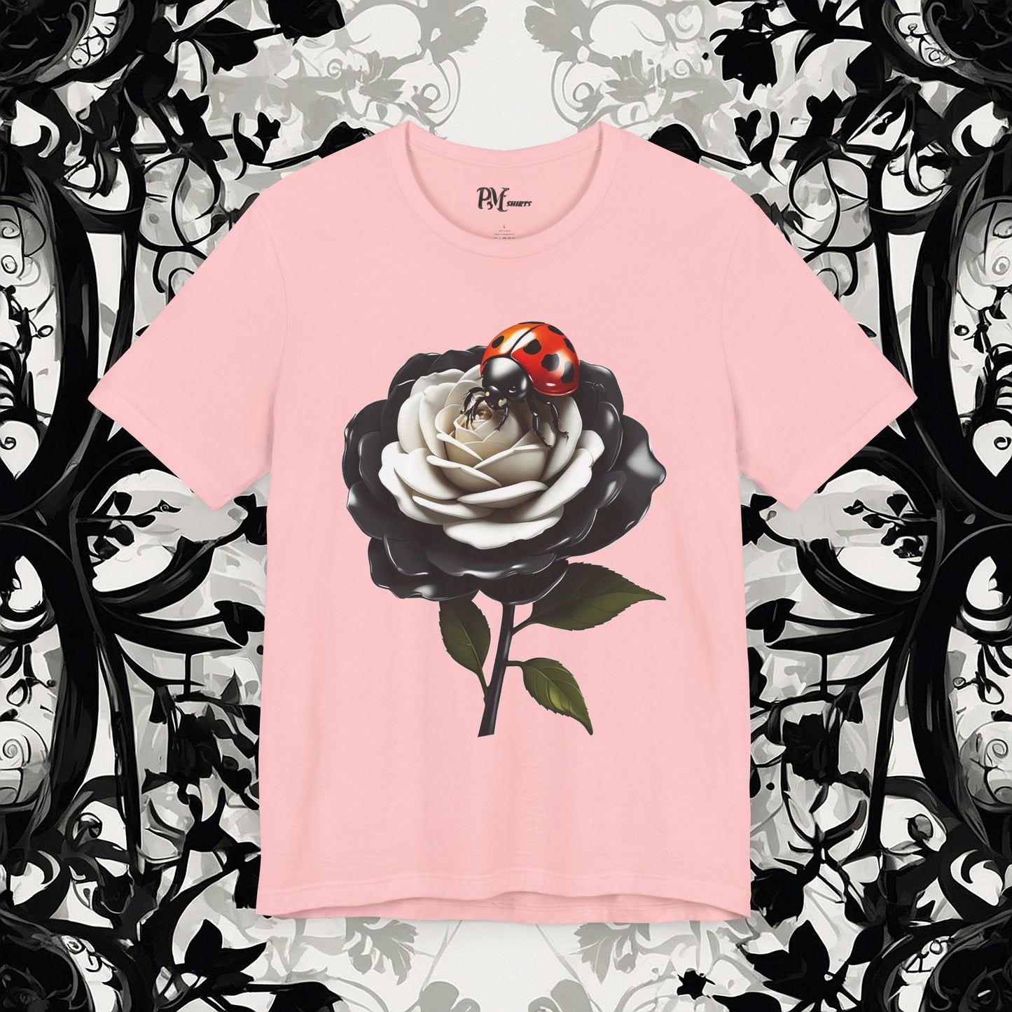 Ladybug on a Rose Tee (Bella Canvas 3001)