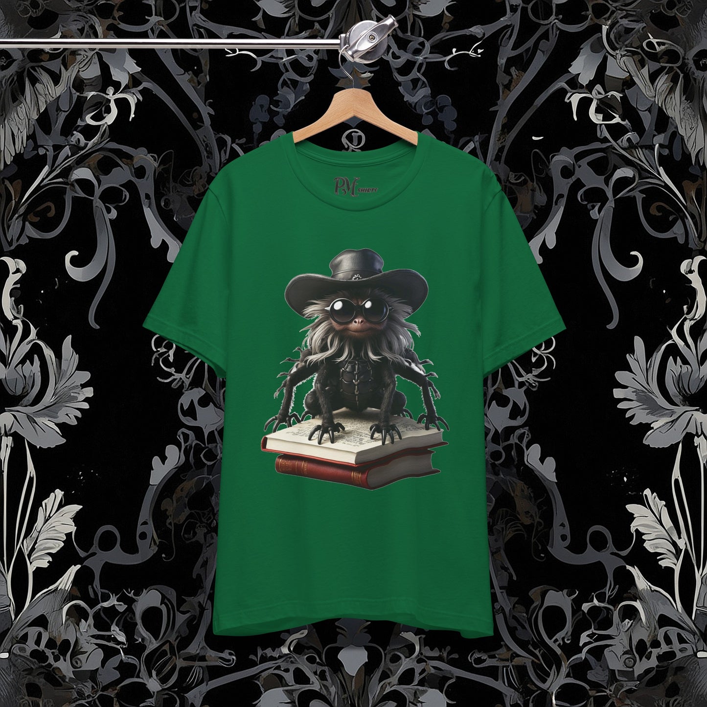 Goth Reading Spider T-Shirt | Dark Fantasy Tee (Bella Canvas 3001)