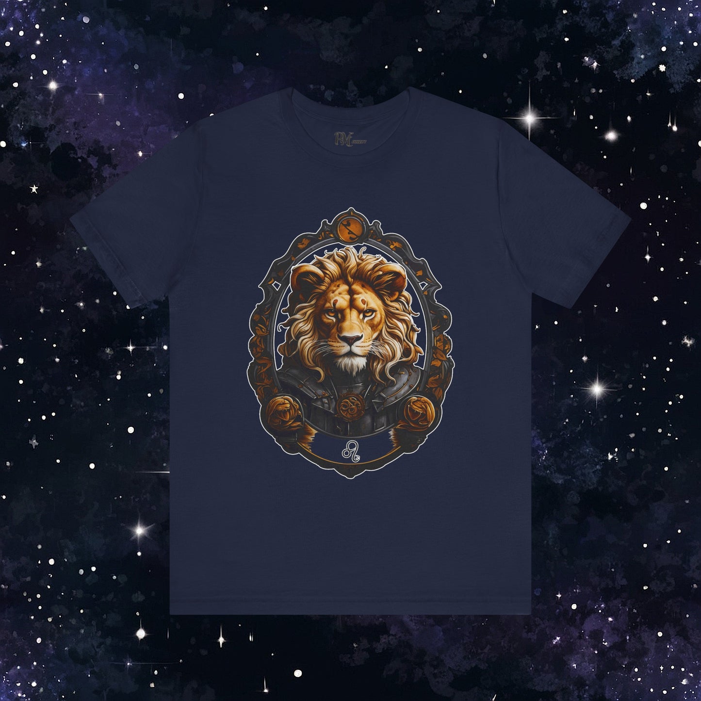 Gothic Leo Zodiac T-Shirt: Dark Style Graphic Tee (Bella Canvas 3001)