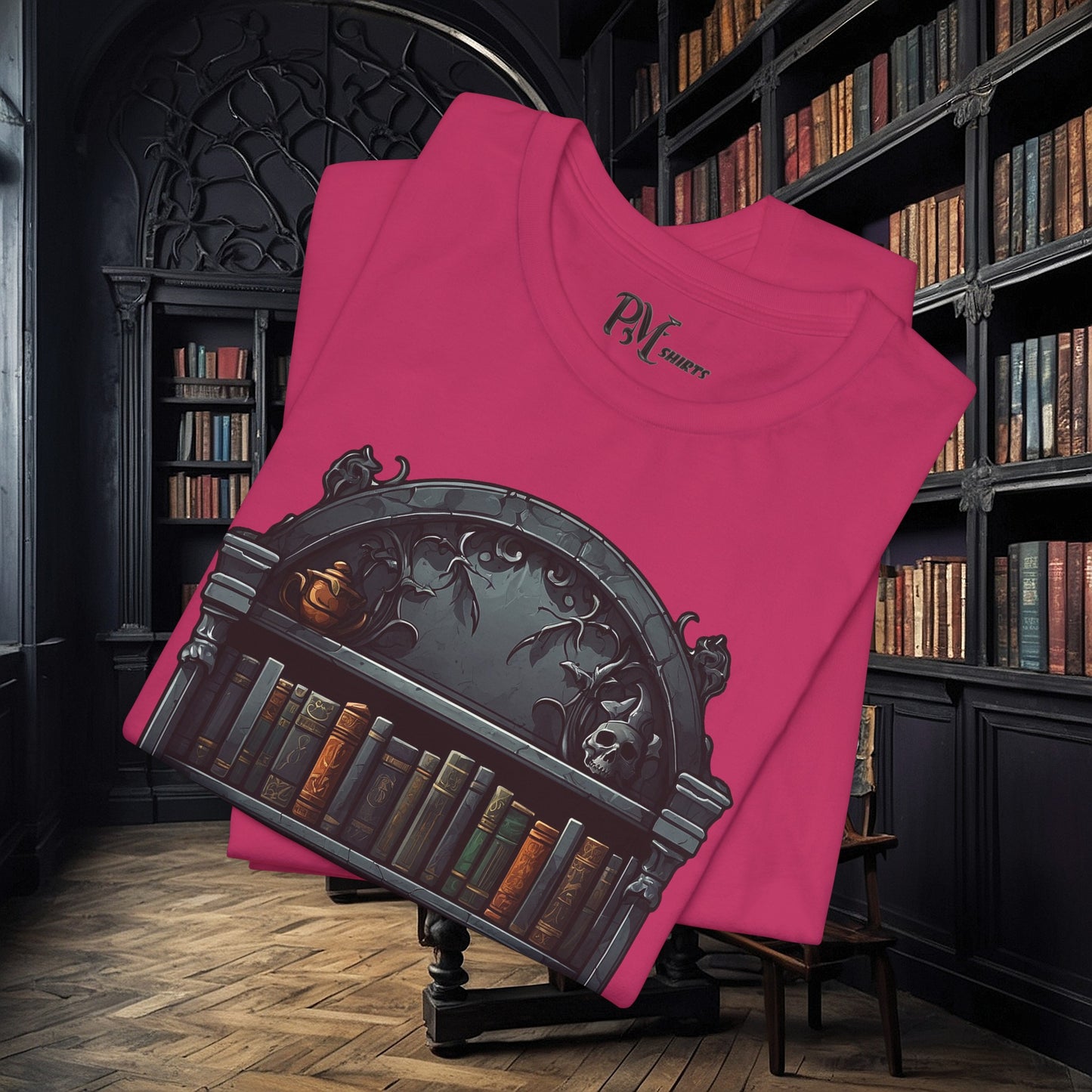 Wall Bookshelf Tee (Bella Canvas 3001)