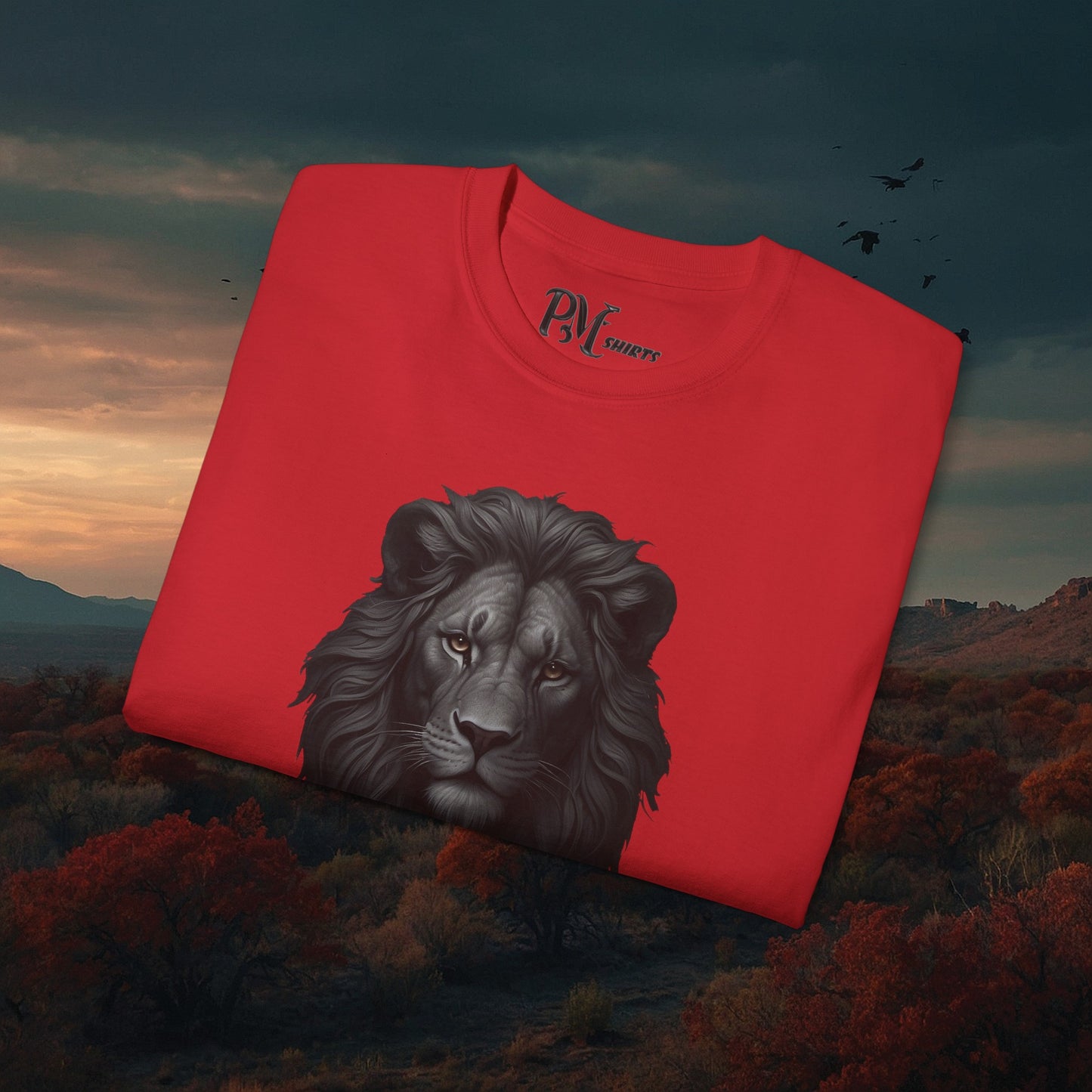 Gothic Lion Head T-Shirt: Dark Style Tee (Gildan 2000)