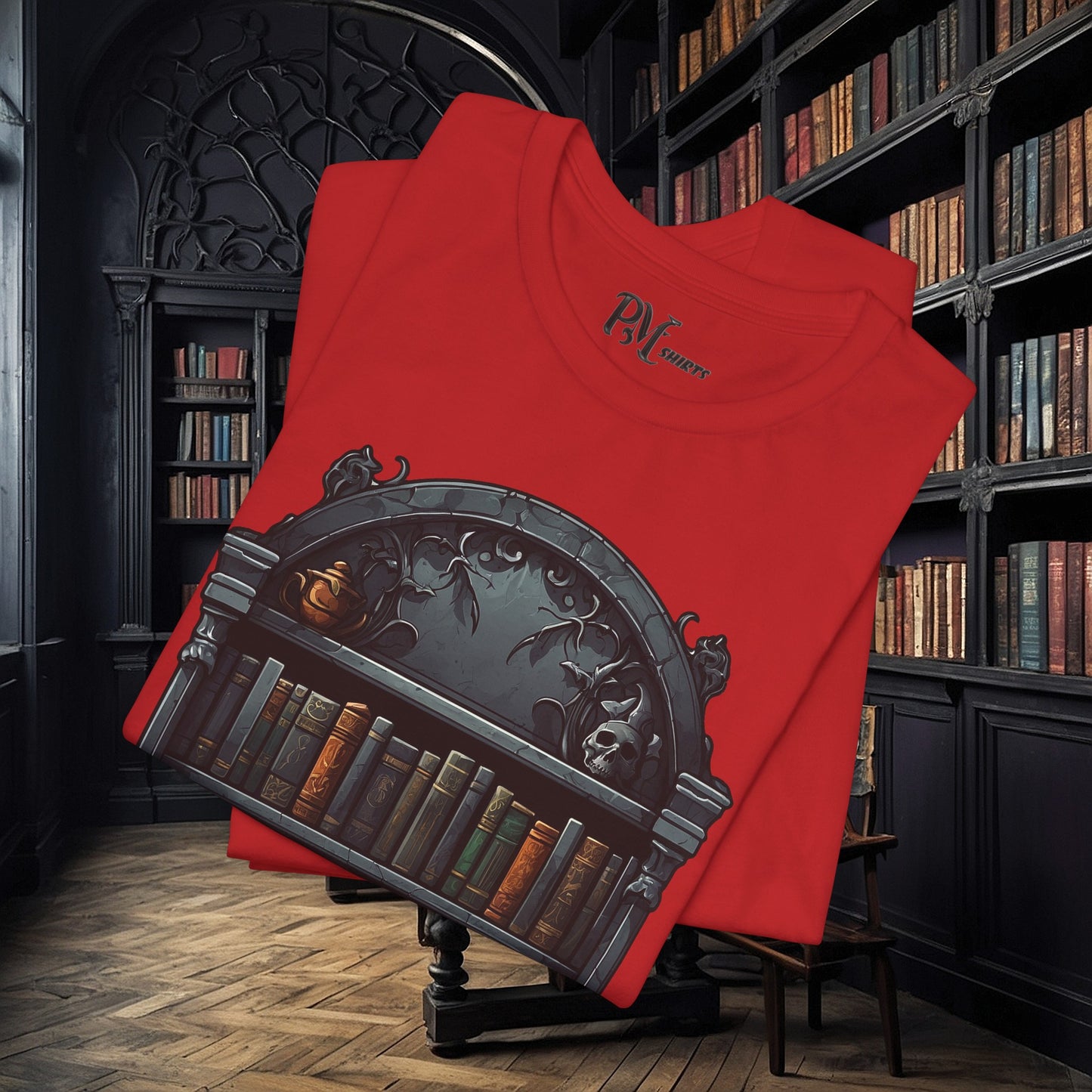 Wall Bookshelf Tee (Bella Canvas 3001)
