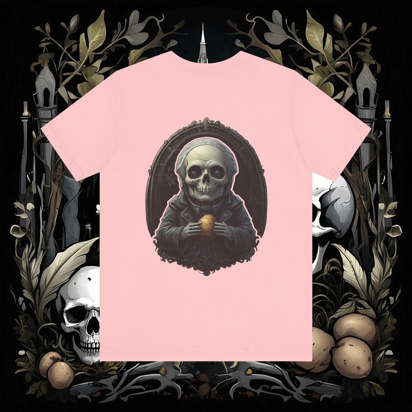 Front and Back Death's Potato Tee (Bella Canvas 3001)