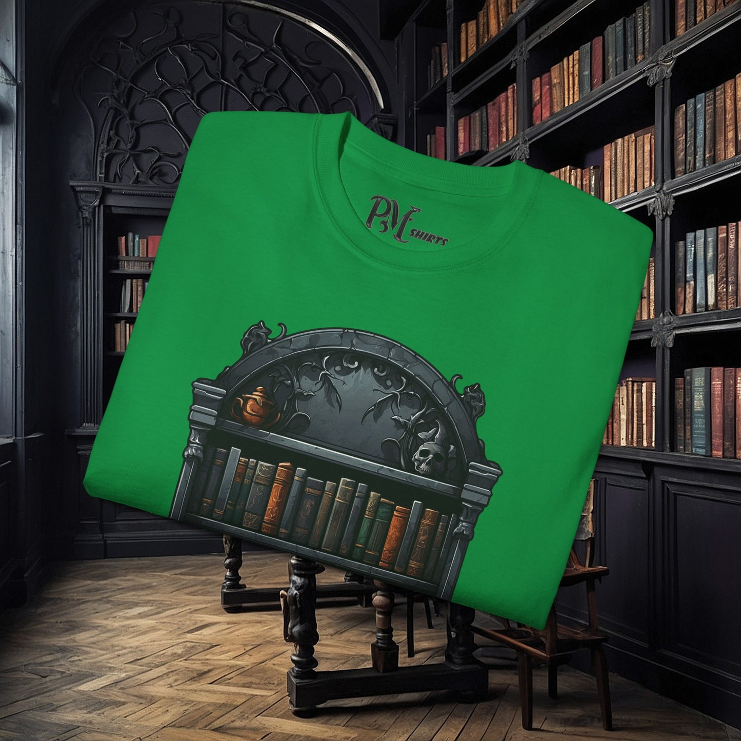 Wall Bookshelf Tee (Gildan 2000)