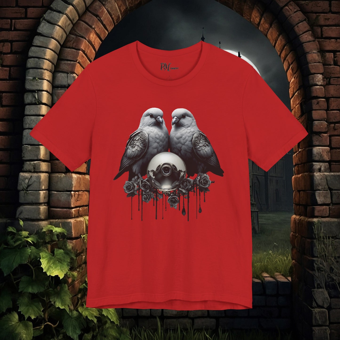 Two Birds with Orb (Bella Canvas 3001)