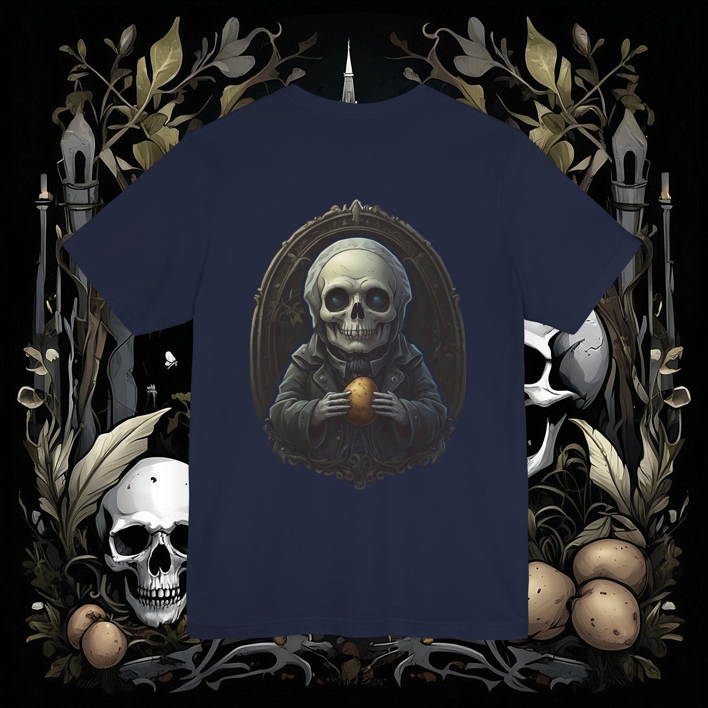 Front and Back Death's Potato Tee (Bella Canvas 3001)