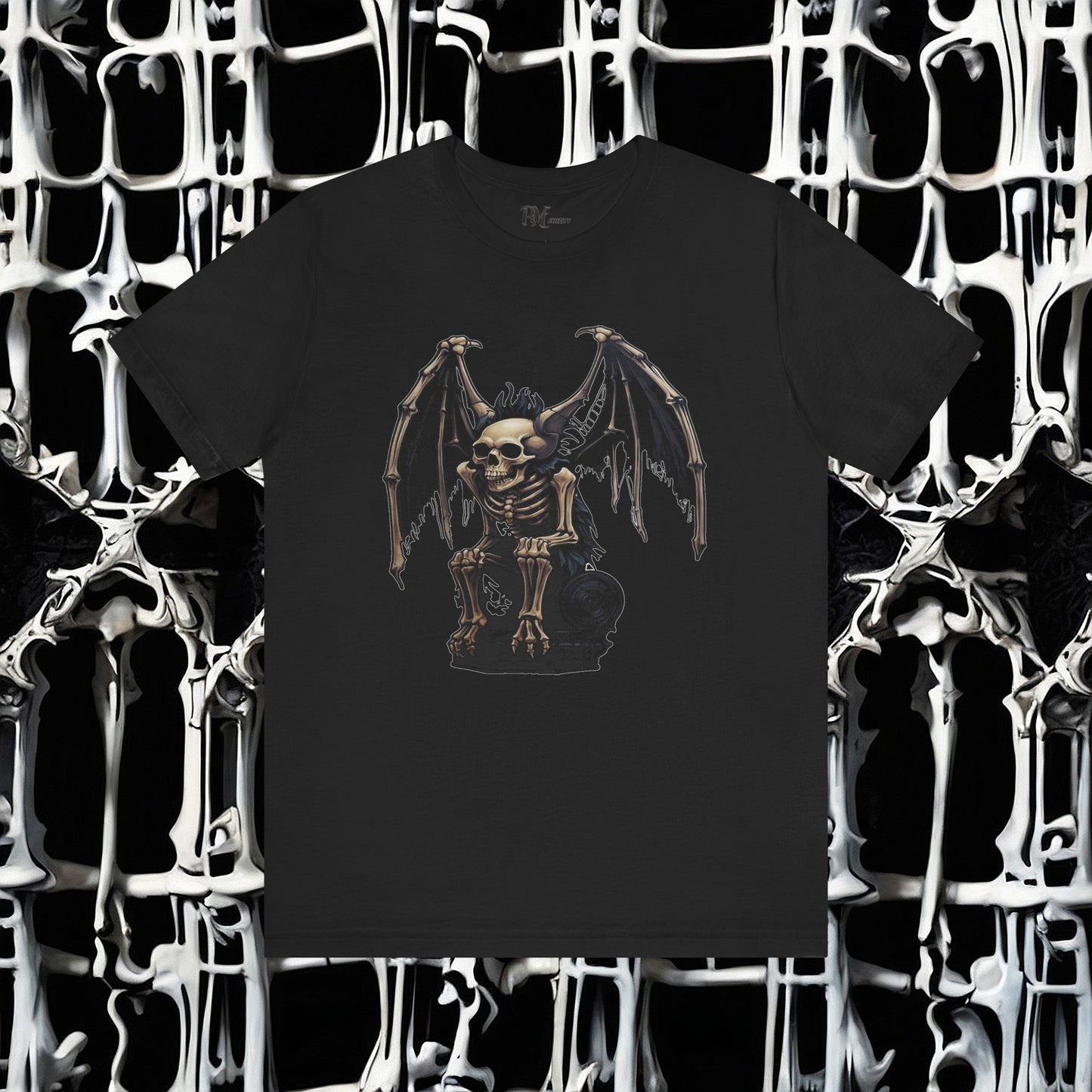 Winged Gargoyle Skeleton Tee (Bella Canvas 3001)