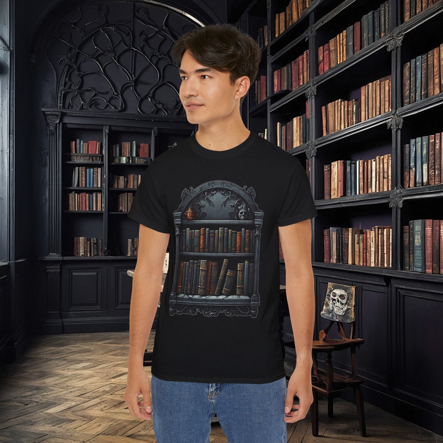 Wall Bookshelf Tee (Gildan 2000)