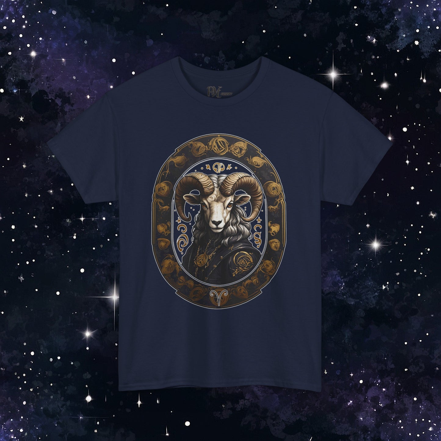 Gothic Aries Zodiac T-Shirt: Dark Style Graphic Tee